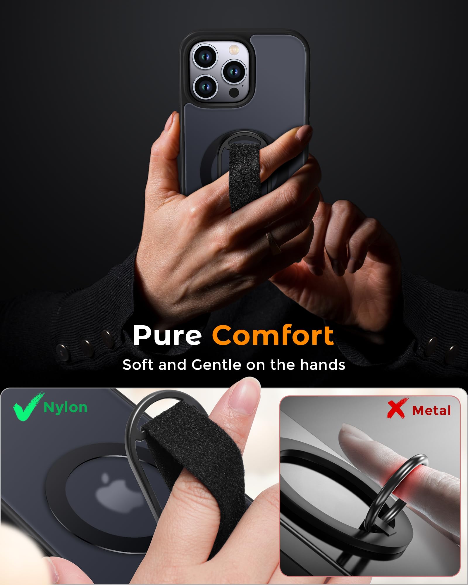 Shields Up For Iphone 15 Pro Max Case With Stand, 15 Pro Max Phone Case With Ring Holder & Phone Grip [Compatible With Magsafe]