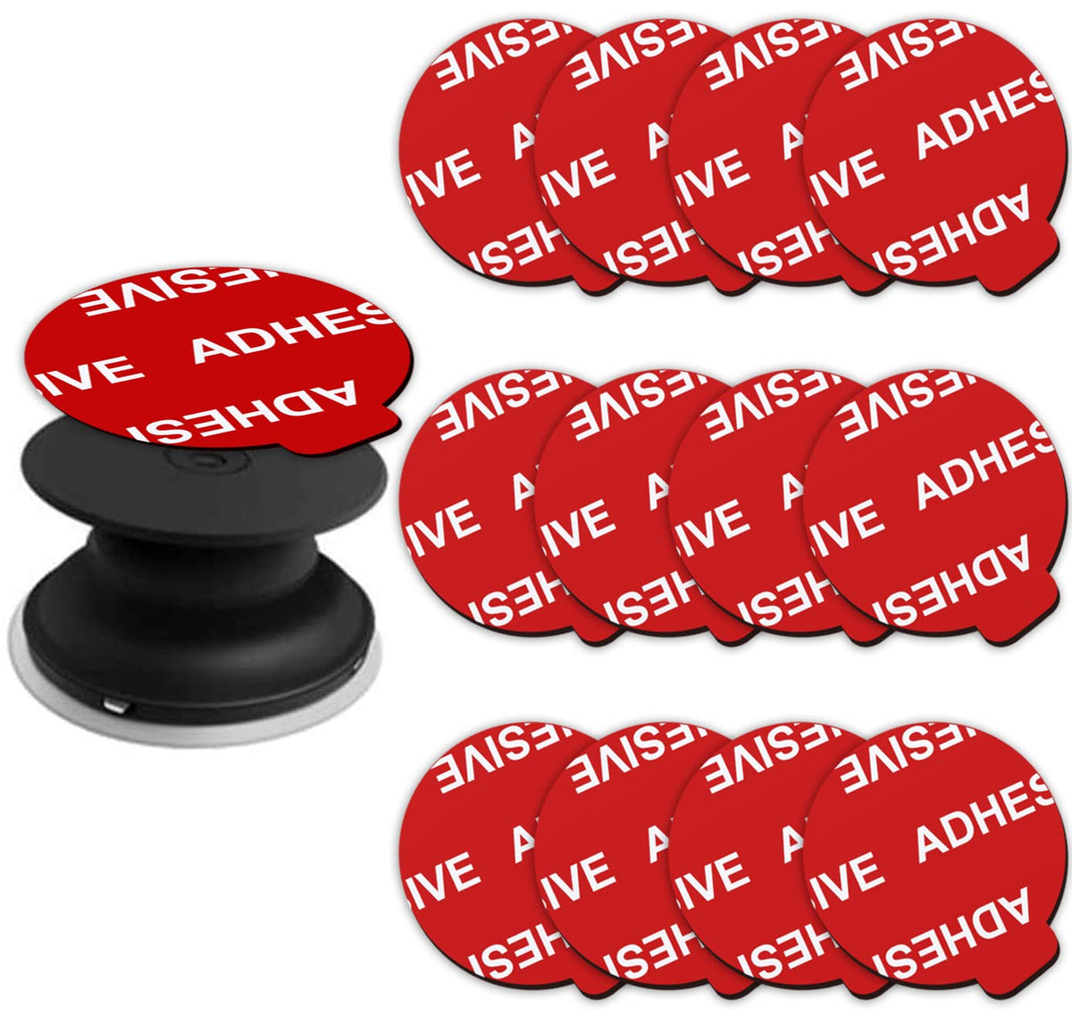 Very High Bond Sticky Adhesive, Azxyi 12 Pack Socket Sticky Adhesive Replacement Kit, 1.4 Inches Double Sided Stickers For Colla