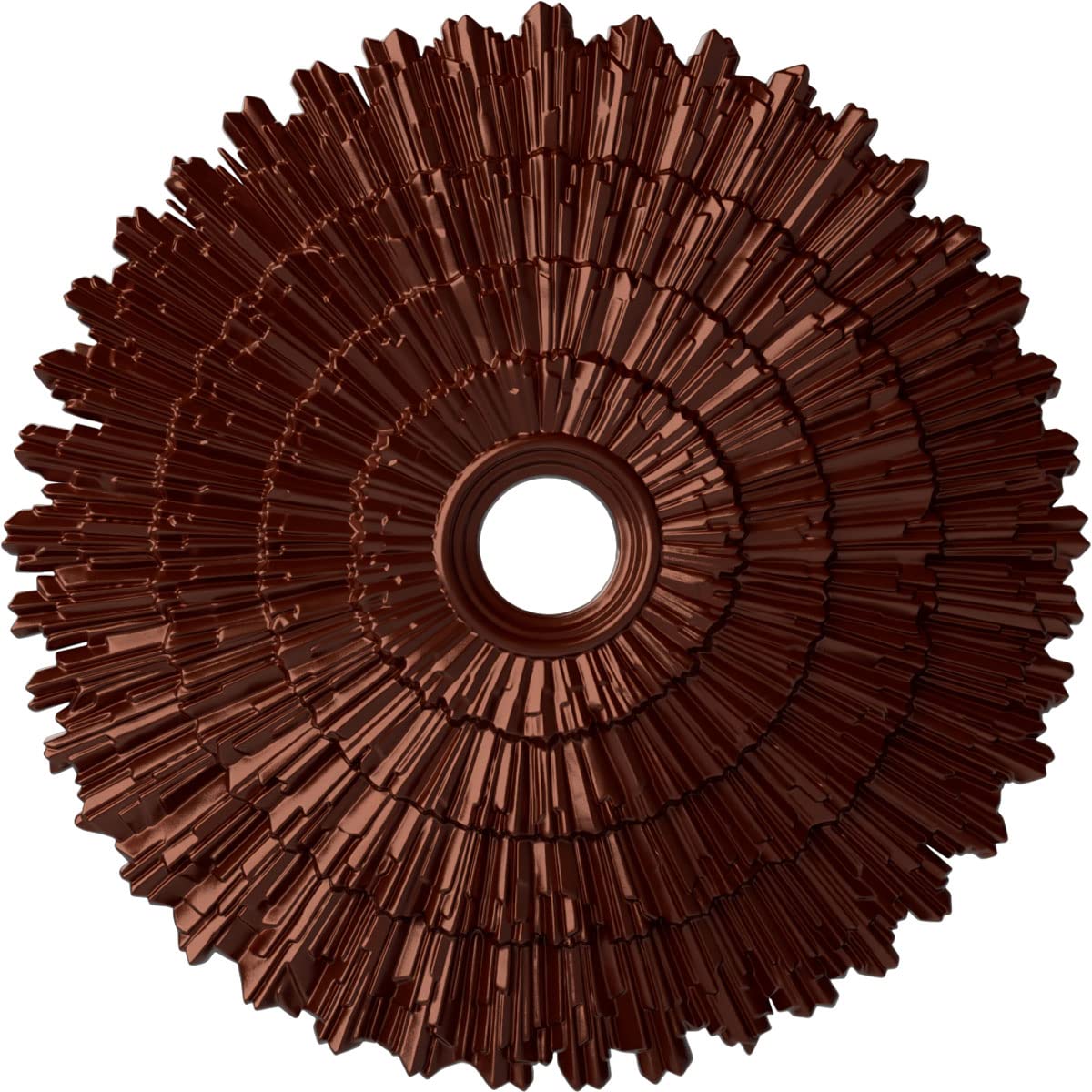 24 3/4OD x 3 1/4ID x 1 7/8P Eryn Ceiling Medallion (Fits Canopies up to 4), Hand-Painted Antique Copper
