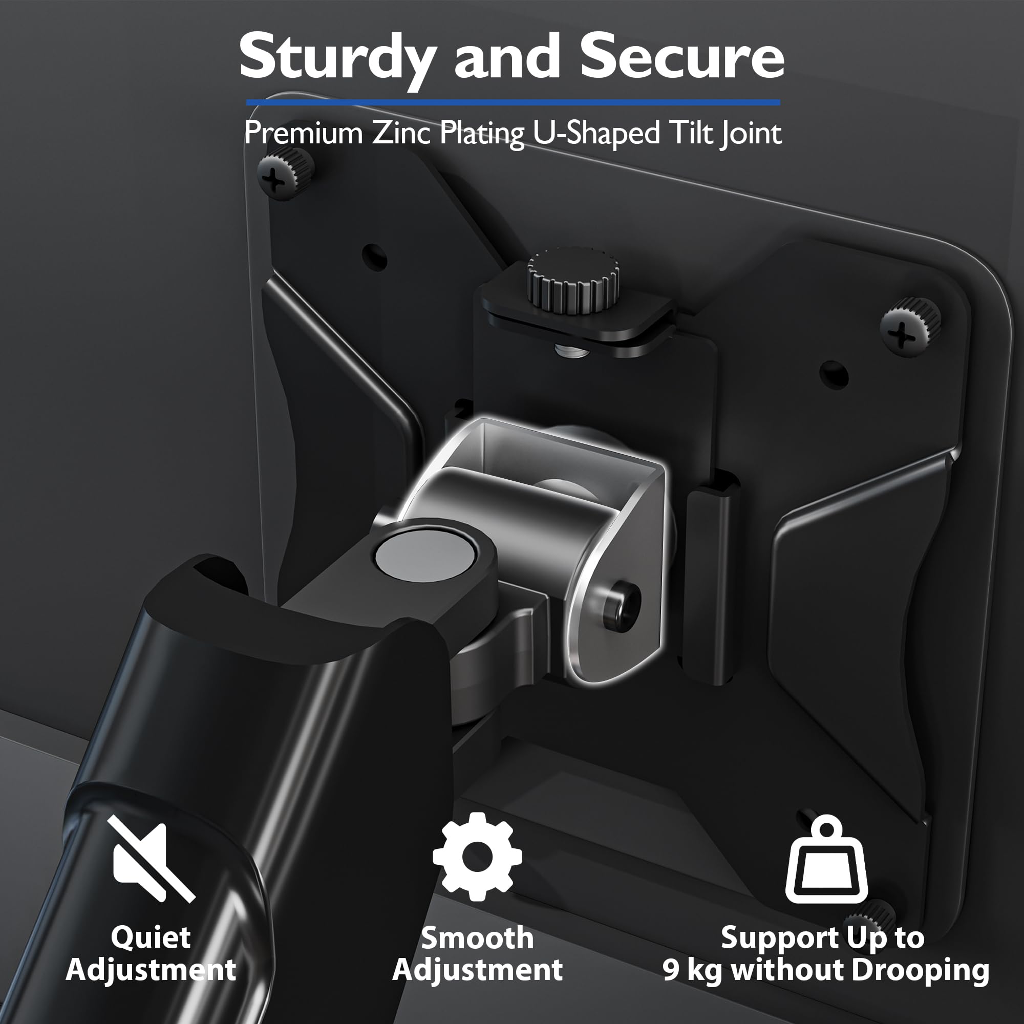 Bontec Dual Monitor Mount For 13 32 Inch Screens, Tall Computer Monitor Stand, Adjustable Gas Spring Monitor Arm With Tilt, Swiv