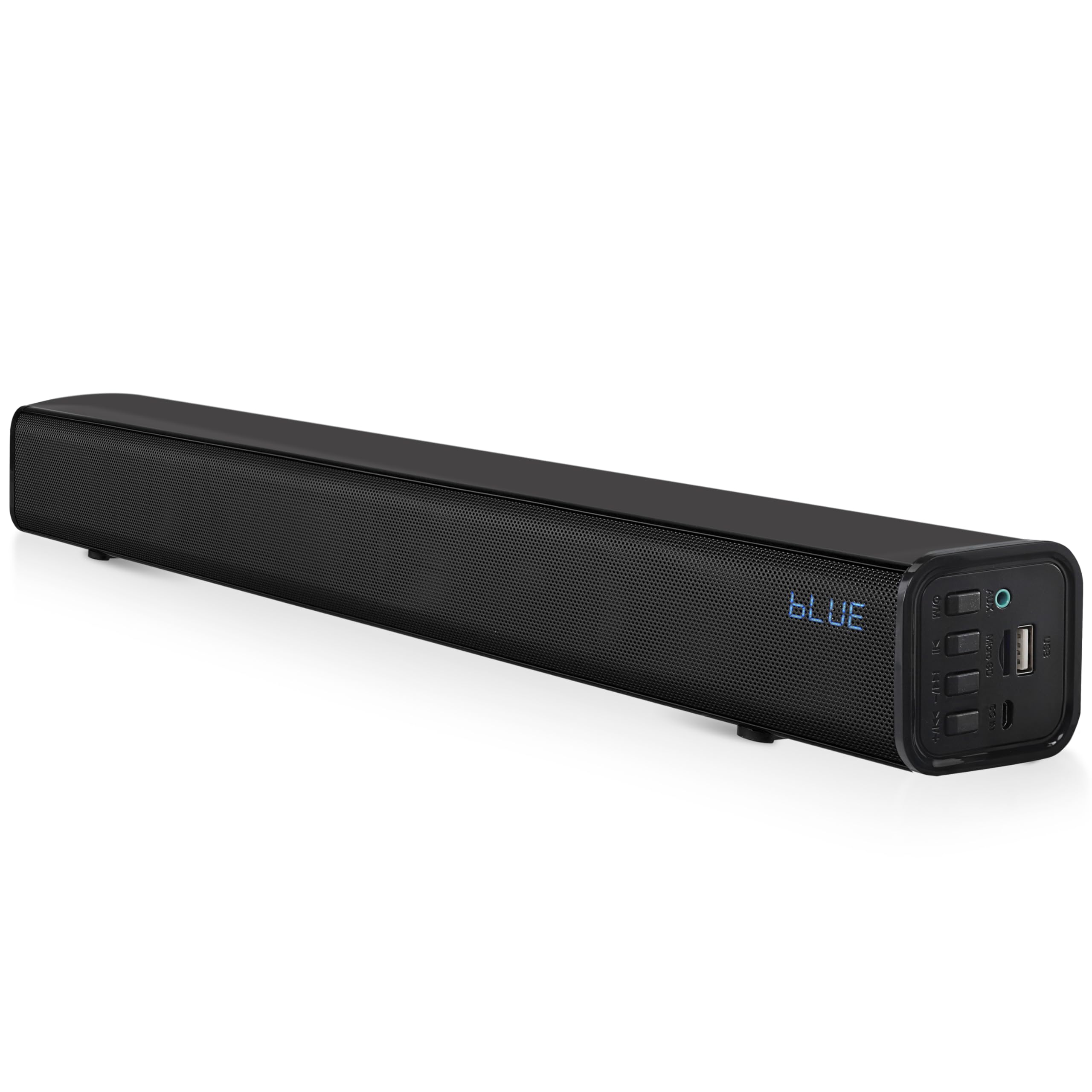 Pyle Home Theater Soundbar Speaker W/Bluetooth - Wave Base Streaming Tabletop Stand Mount Tv Digital System With Aux/Usb Port/Mi