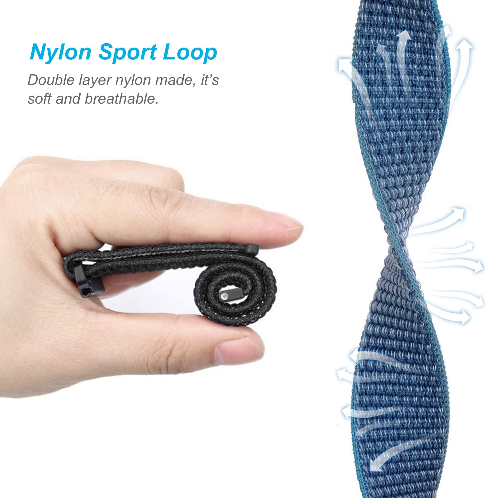 Newjourney 2 Pack Nylon Bands For Syncup Watch Band, Breathable Hook&Loop Bands Replacement Compatible With T Mobile Syncup Kids