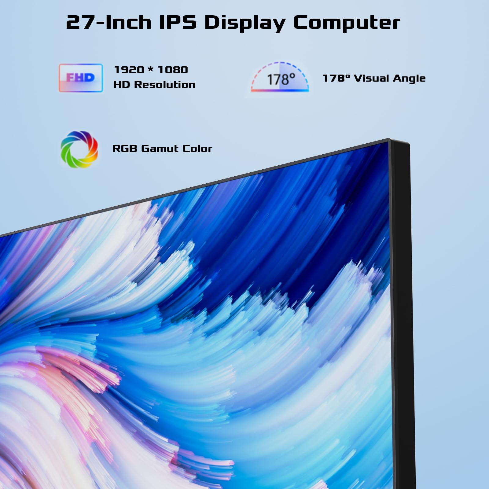 All In One Computer Alder Lake N100 27 Inch Desktop Computer 8Gb Ram 512Gb Rom Ssd Full Hd Ips Display All In One Pc With Dual W