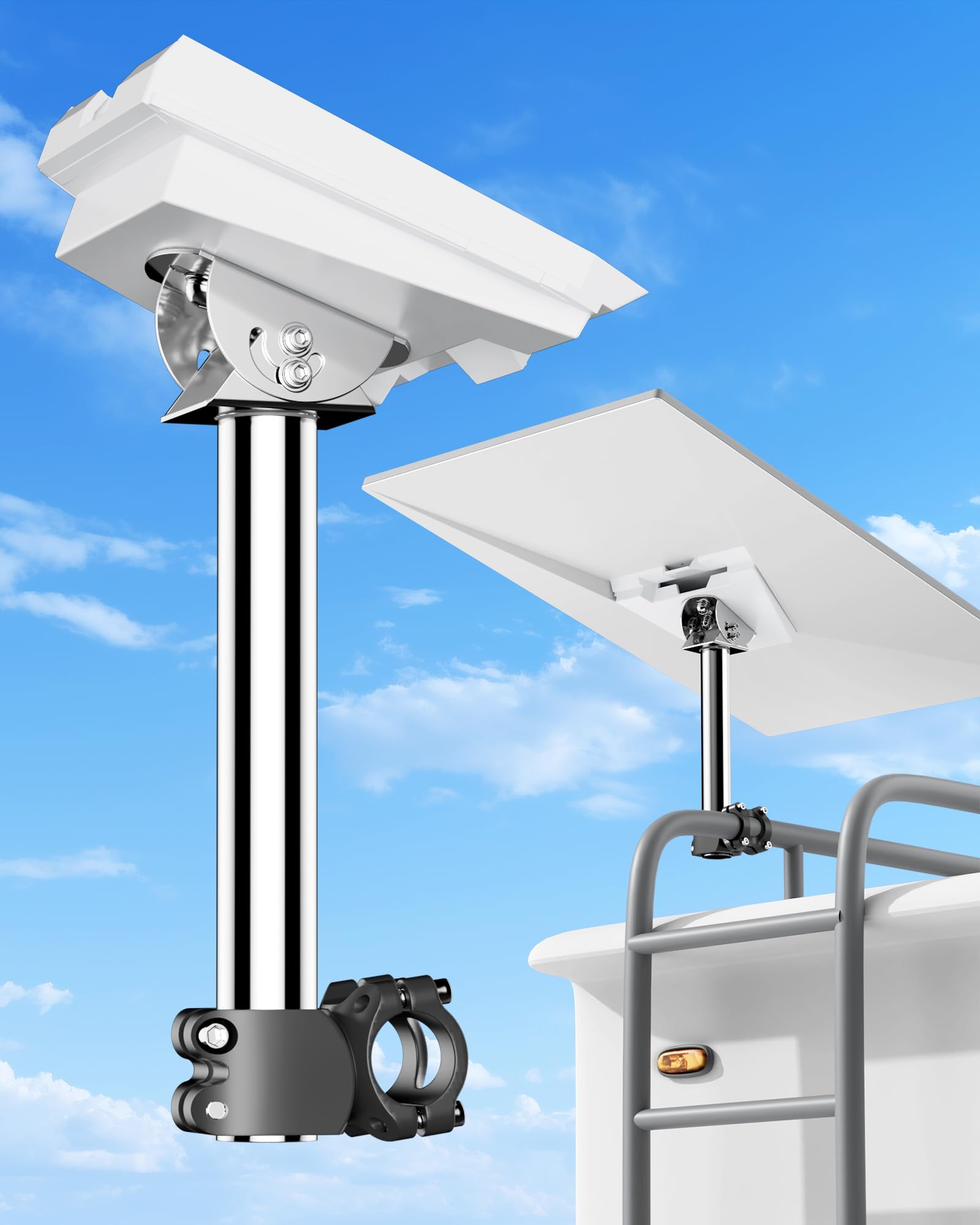 MUSVOH for Starlink Gen 3 RV Mount 120 Adjustable, 304 Stainless Steel for Gen 3 Starlink RV Ladder & Roof Rack Mount, Compatibl