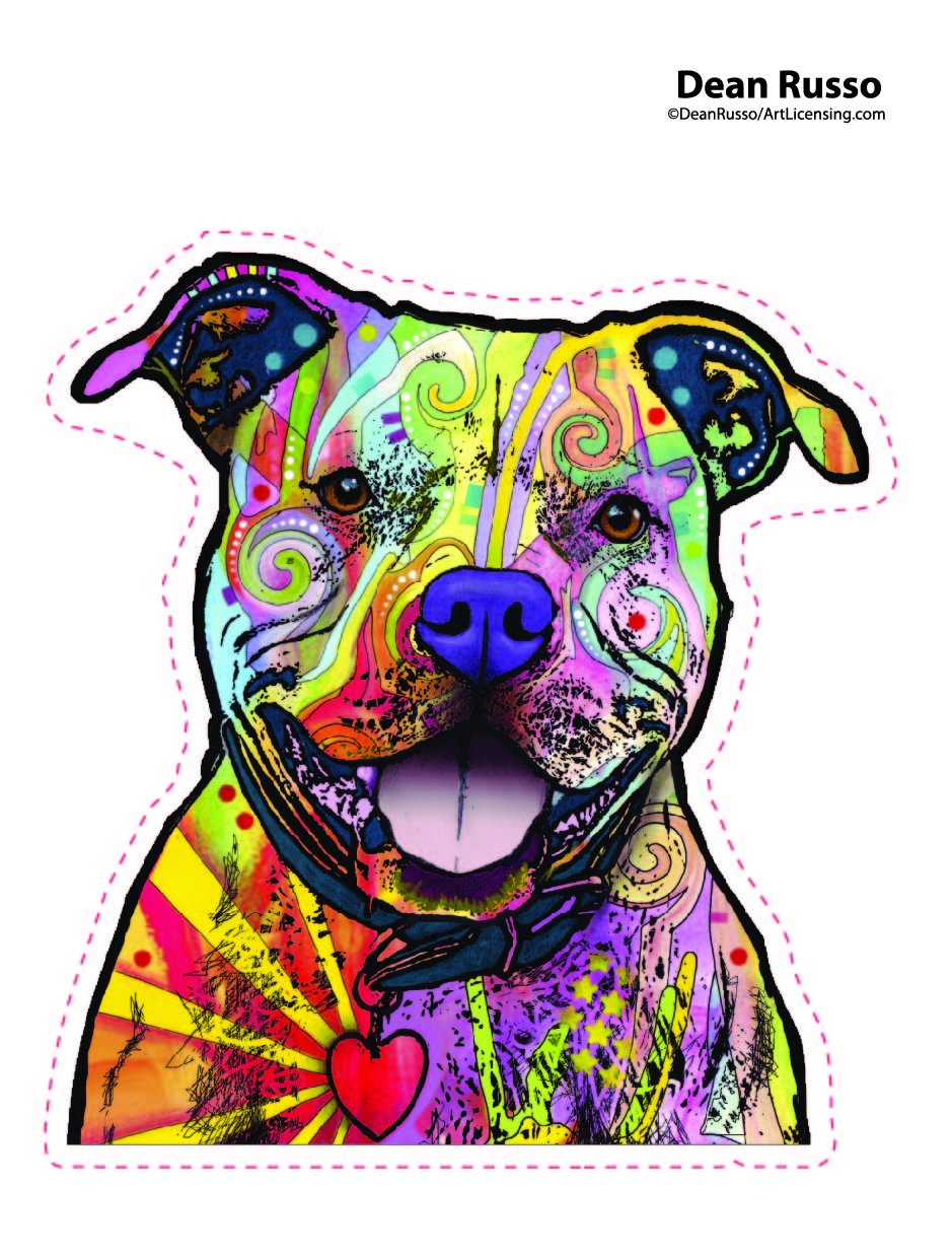 Enjoy It Dean Russo Pit Bull Car Stickers, Outdoor Rated Vinyl Sticker Decal For Windows, Bumpers, Laptops Or Crafts