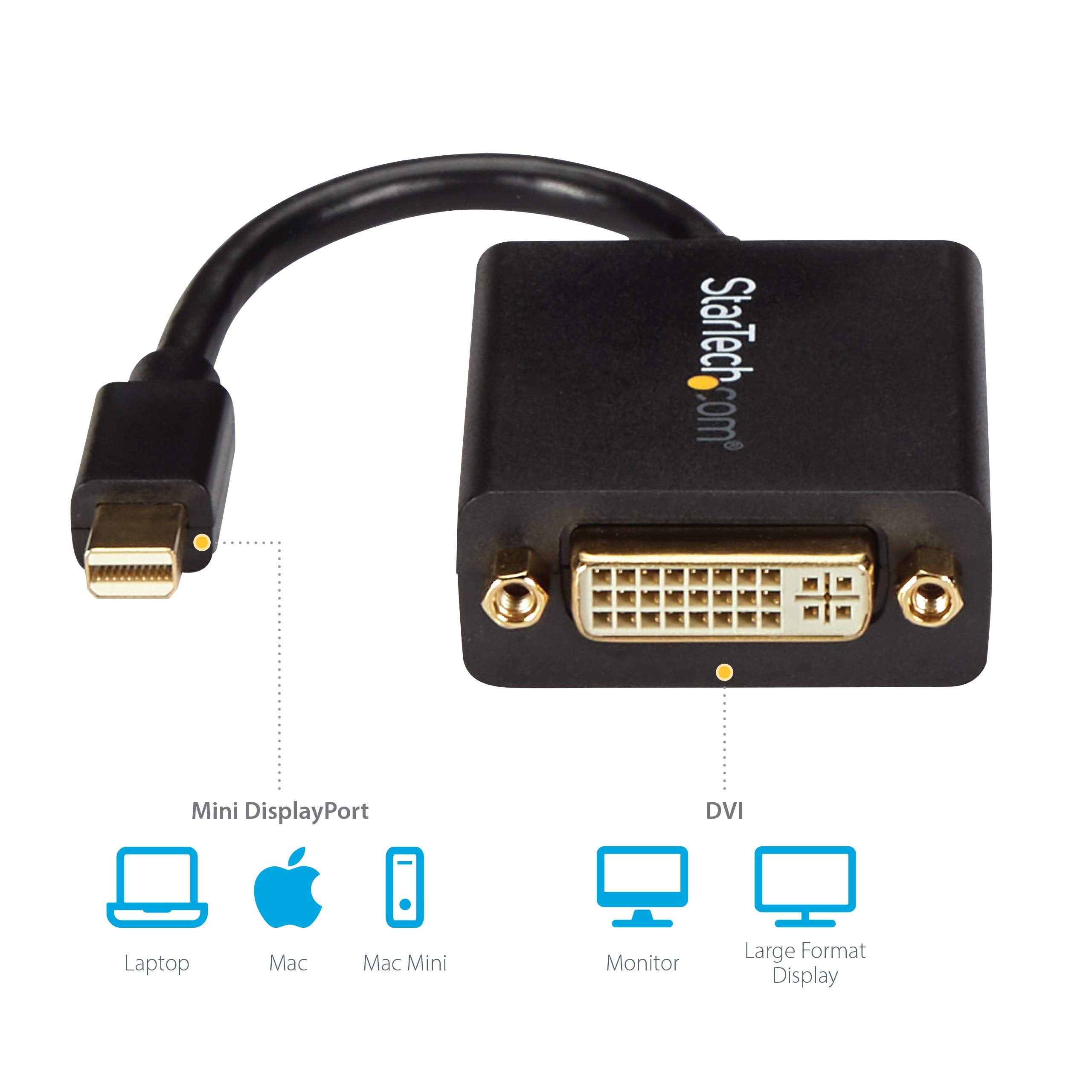 Startechcom Mini Displayport To Dvi Adapter   Mini Dp To Dvi D Converter   1080P Video   Vesa Certified   Mdp Or Thunderbolt 12