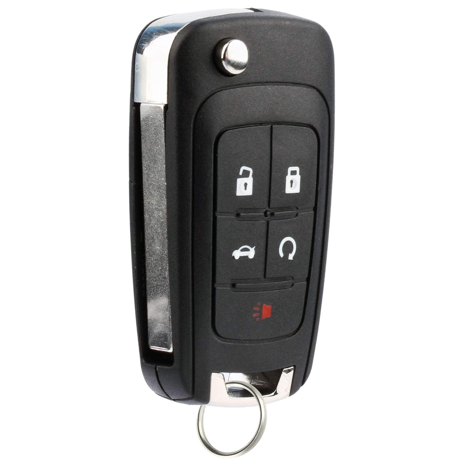 Keylessoption Flip Remote Key Fob 5Btn Remote Start For Gm (Oht01060512)