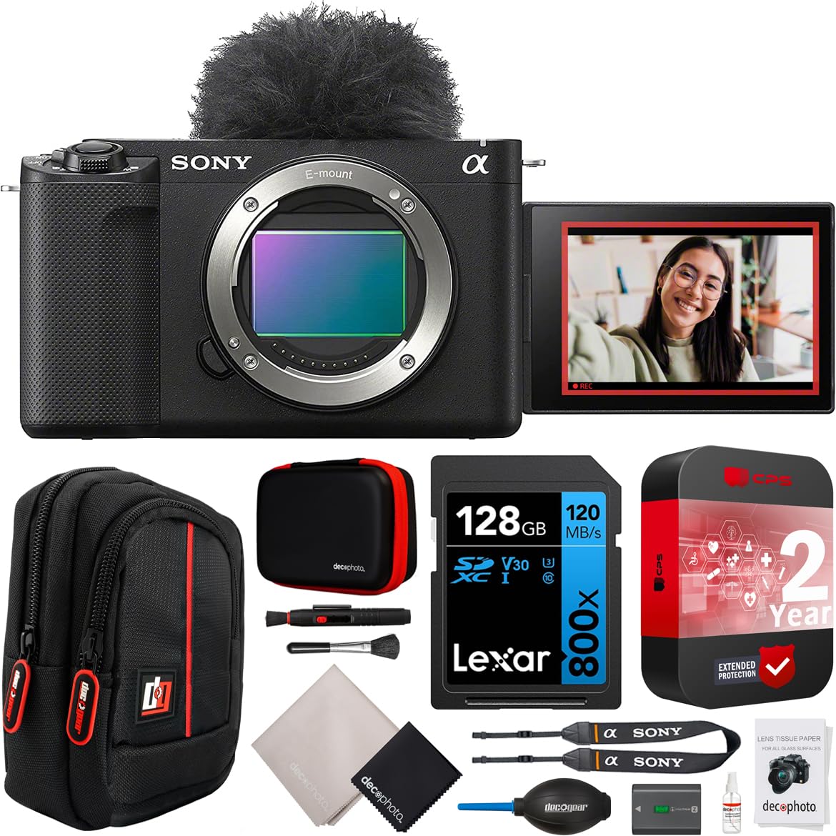 Sony Zv E10 Ii Mirrorless Alpha Aps C Interchangeable Lens Content Creators Camera Body Black Zve10M2B Bundle With Cps 2 Yr Exte