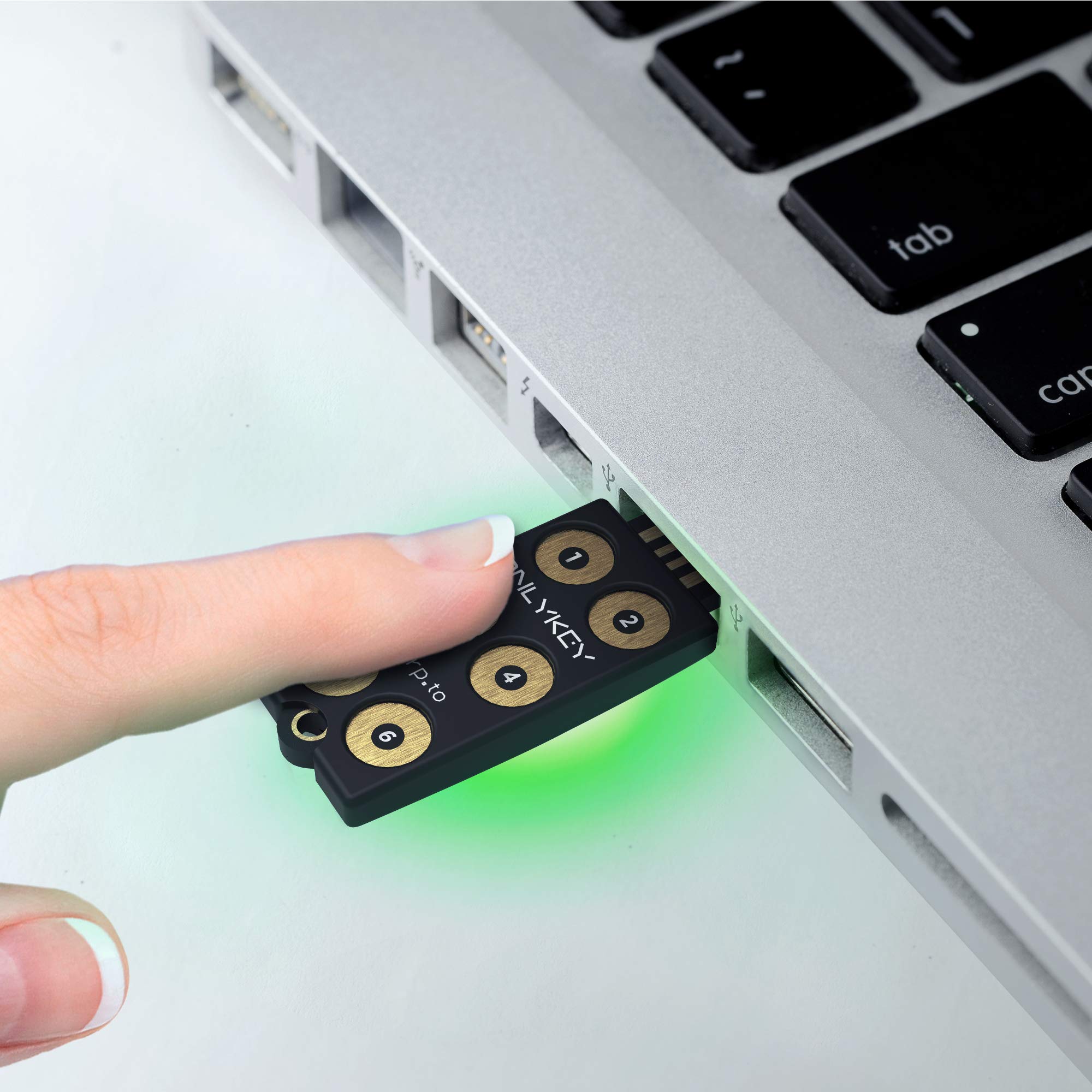 OnlyKey FIDO2 Security Key | Universal 2FA Hardware Password Manager | Model EF-7H5W-FQ6I | Portable Encryption for Windows/Mac/Android