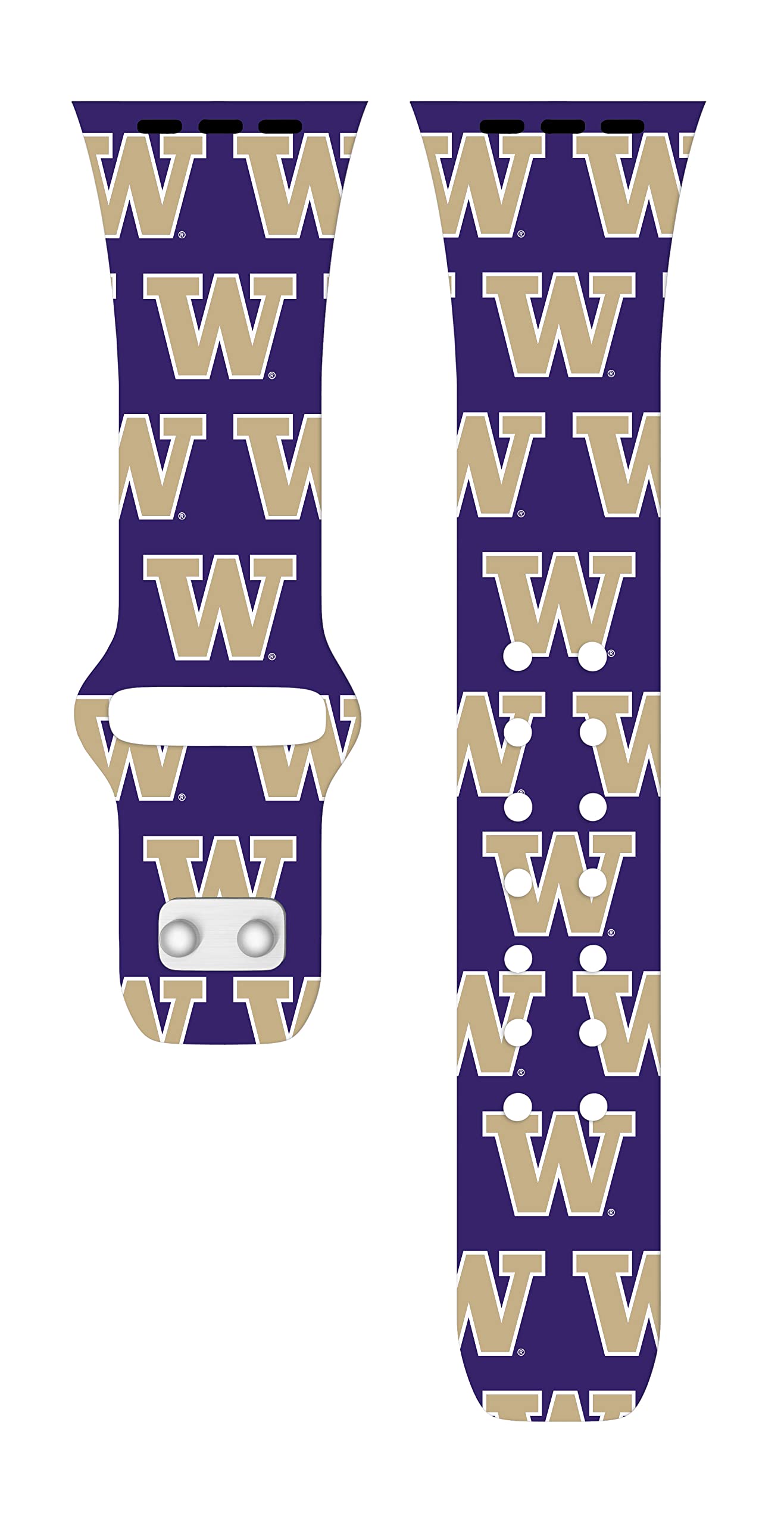 Affinity Bands Washington Huskies Hd Combo Package Compatible With Apple Watch And Airpods Pro (42/44/45Mm Short Repeating)