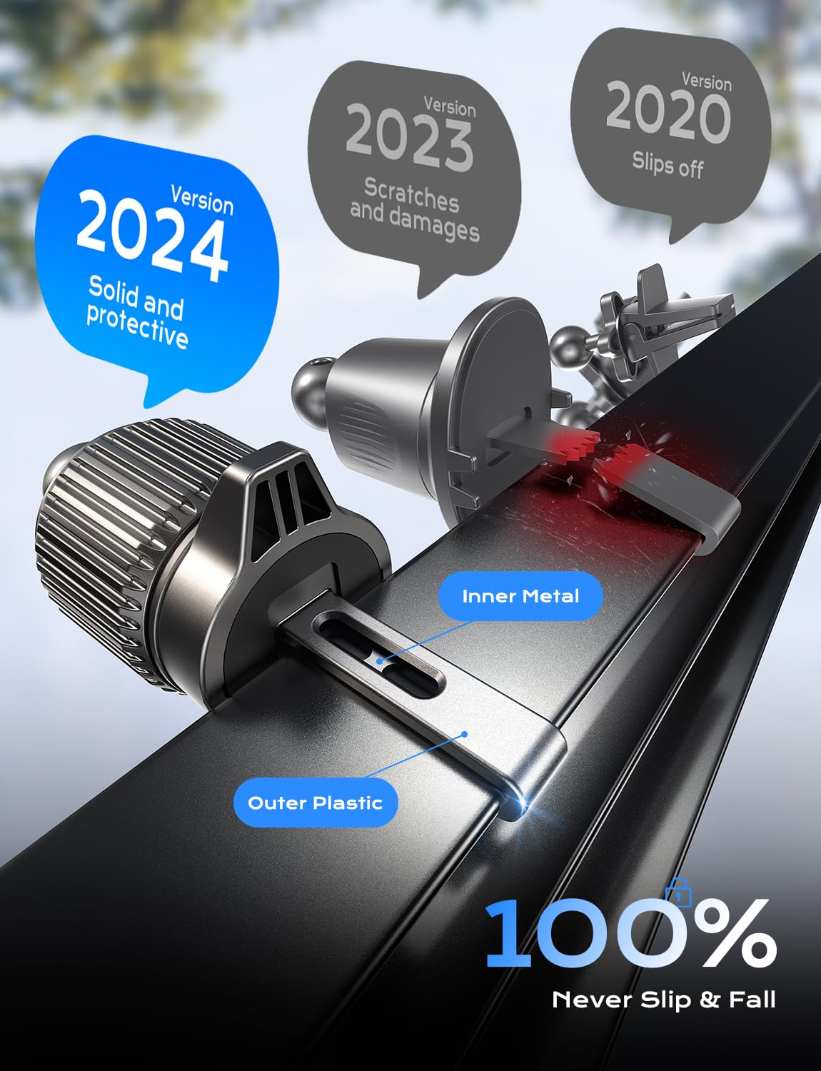 Chgeek For 15W Magsafe Car Mount Charger, Iphone Wireless Car Charger Magnetic Car Phone Holder Mount Fit Iphone 16 15 14 13 Mag