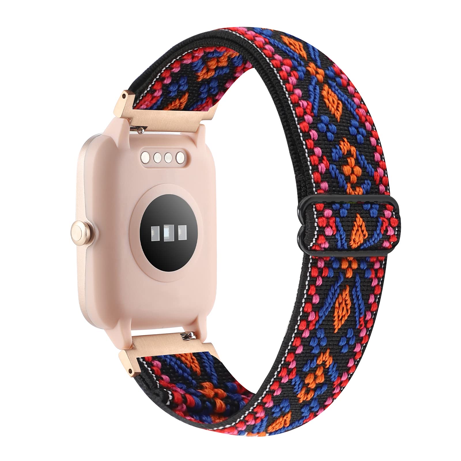 YONWORTH Adjustable Elastic Watch Band Compatible with Veryfitpro ID205L ID205S ID205 ID205U Smart Watch Bands, 19mm Stretchy Ny