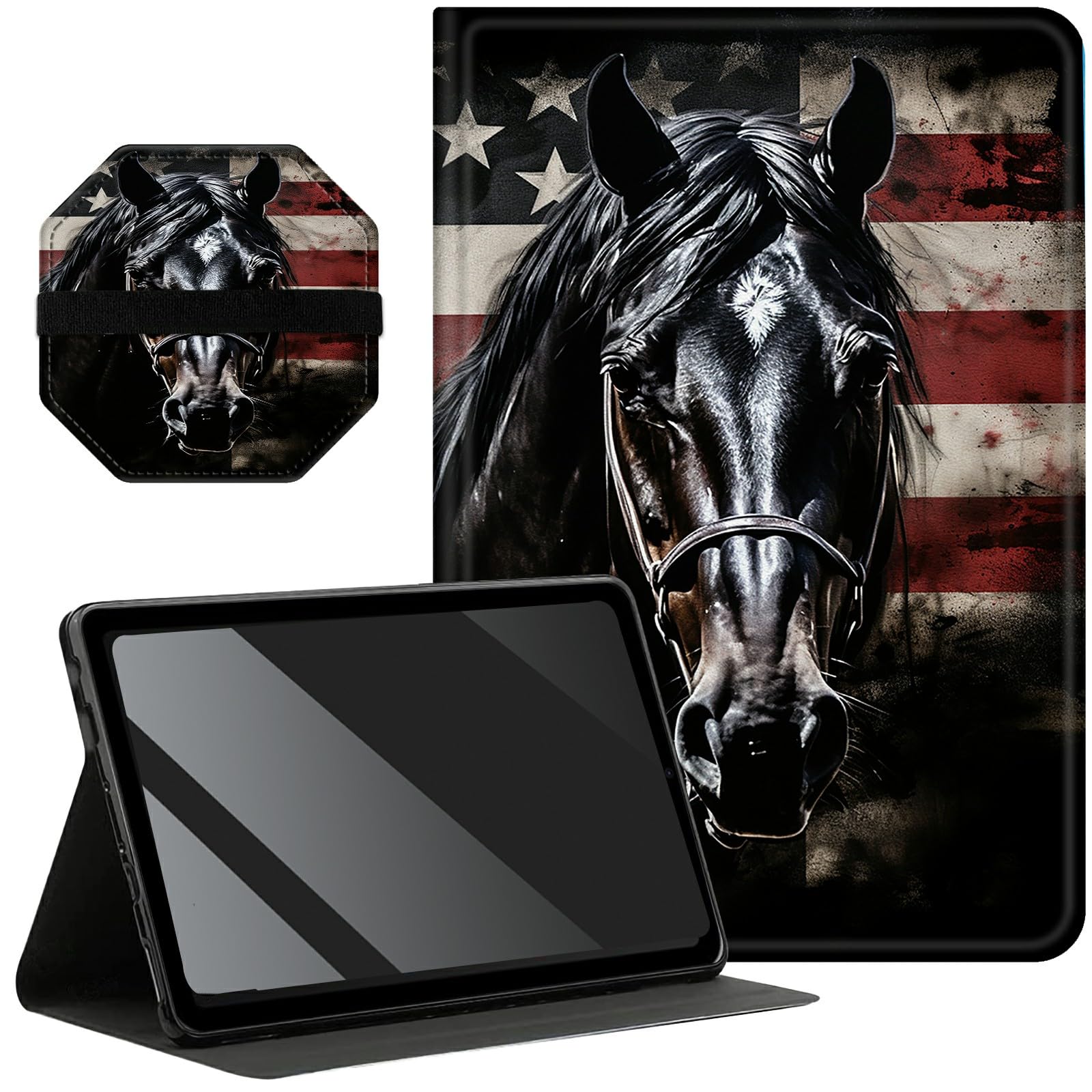 For All-New Kindle Fire Hd 10 & 10 Plus Tablet (13Th/11Th Gen, 2023/2021 Release) 10.1'' + Screen Clean Pad, Slim Pu Leather Mul