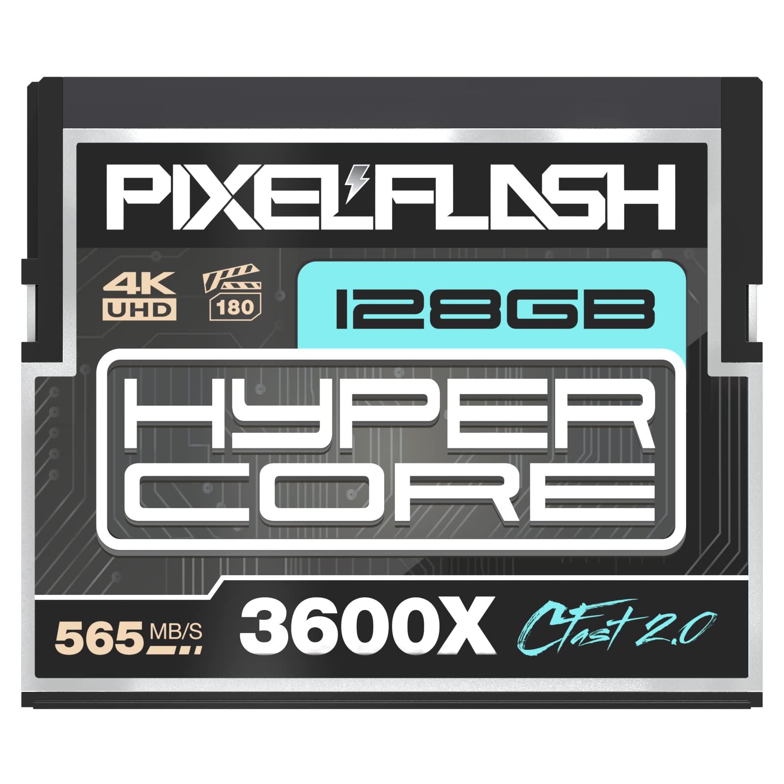 128Gb Pixelflash Cfast 2.0 Card 3600X Hypercore 565Mb/S Sata3 Vpg180 C Fast Card Compatible W/Dslr Cinematic Video & Photo Cams Lab Tested & Certified Flash Memory 128 Gb 2024 Model