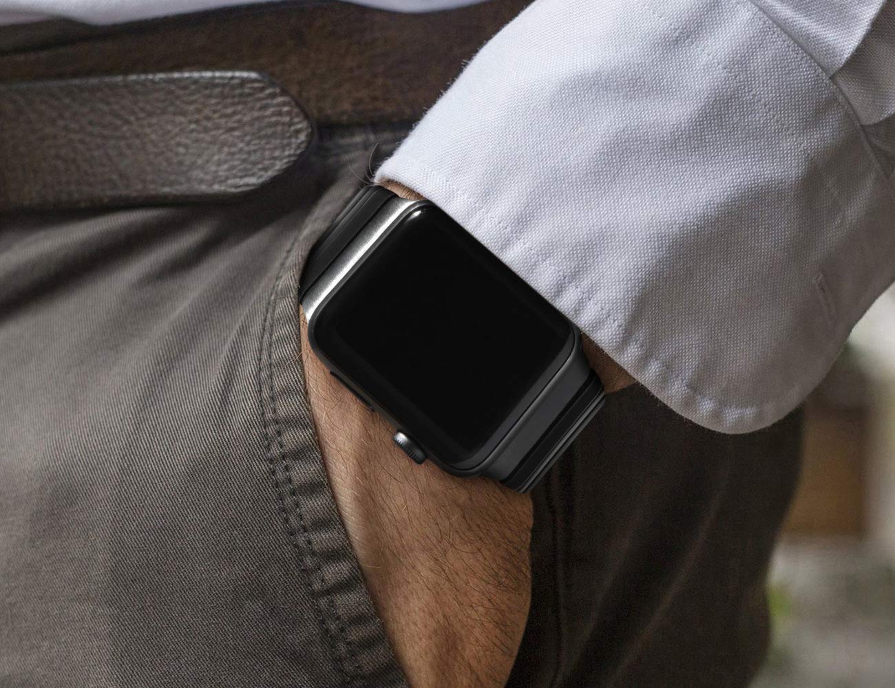 Newways Metal Band Compatible With Apple Watch Ultra 2 Band 49Mm Series 9, 8, 7, 6, 5, 4, 3, 2, 1 Stainless Steel Link Bands, Bl