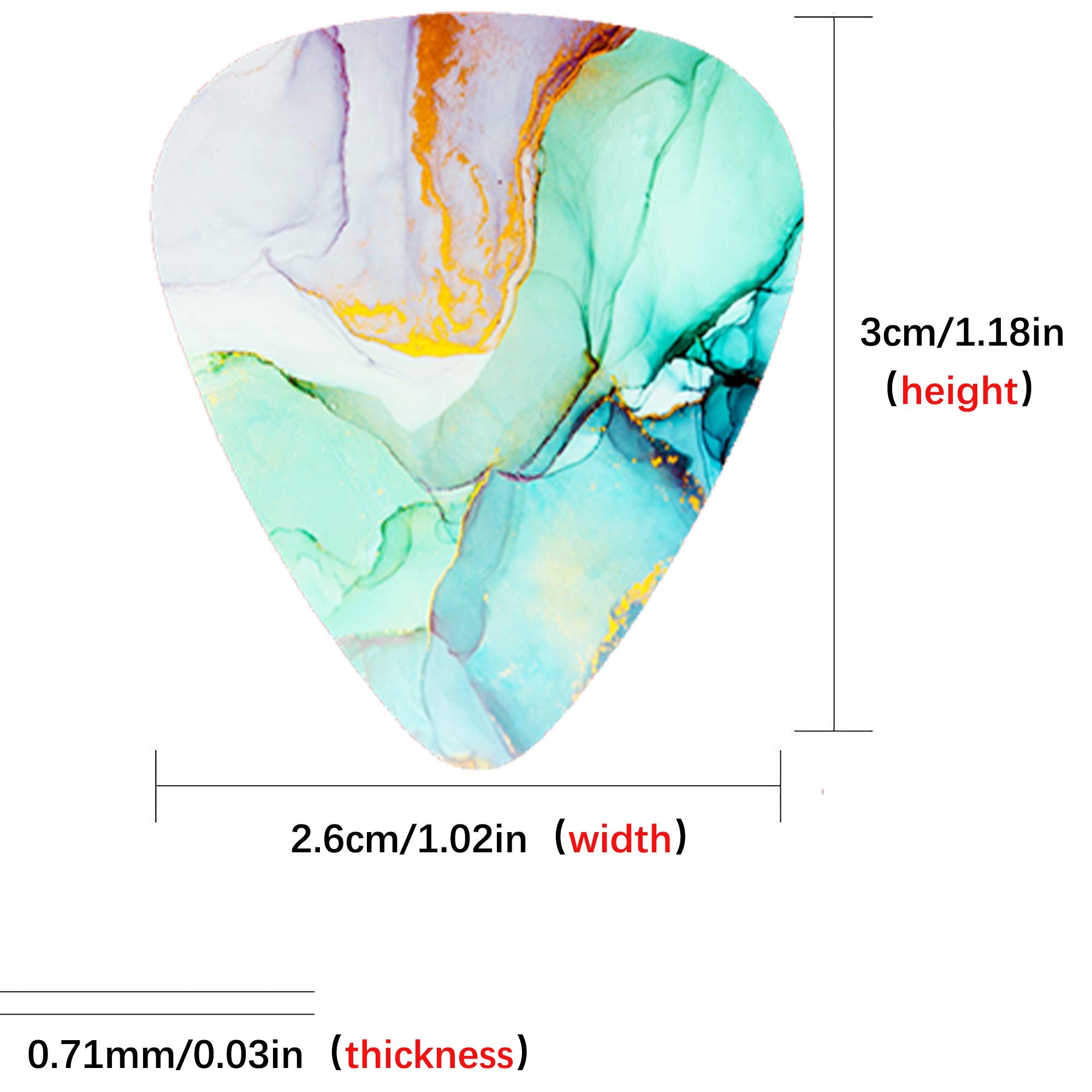 Lizimandu Adjustable Guitar Strap Includes 2 Strap Locks & 4 Matching Picks.Leather Ends Guitar Shoulder Strap Suitable For,Chri