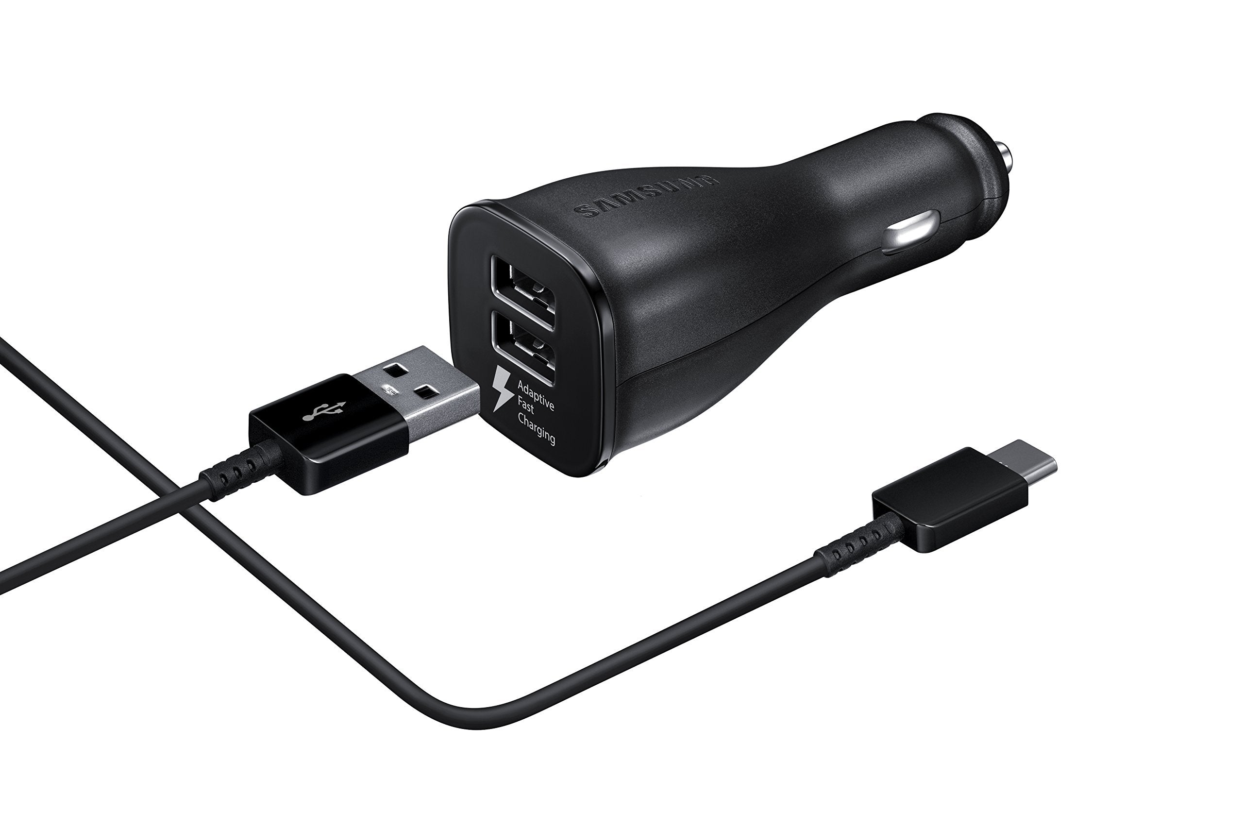 Original Samsung Car Charger Dual Port Adaptive Rapid Fast Charger With Usb Type-C Cable Ep-Ln920Cbegww
