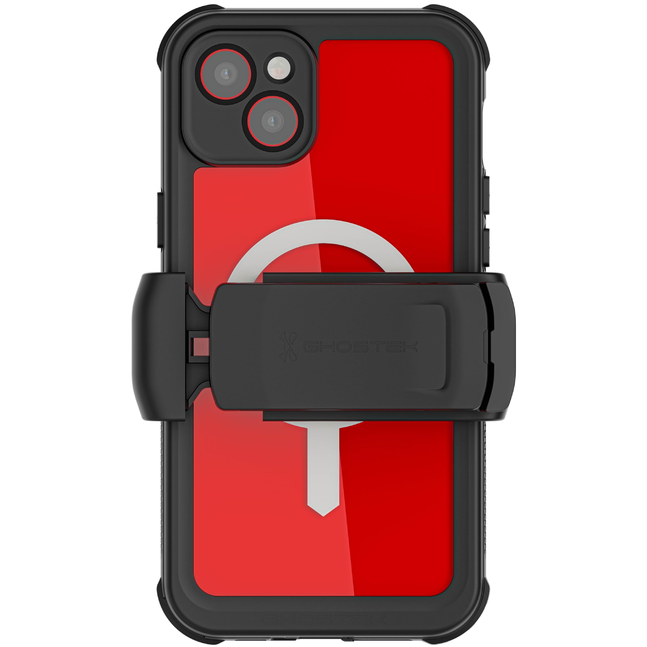 Ghostek NAUTICAL iPhone 14 Plus Case Waterproof with Screen Protector, Belt Clip Holster, and MagSafe Magnet Built-in Protective
