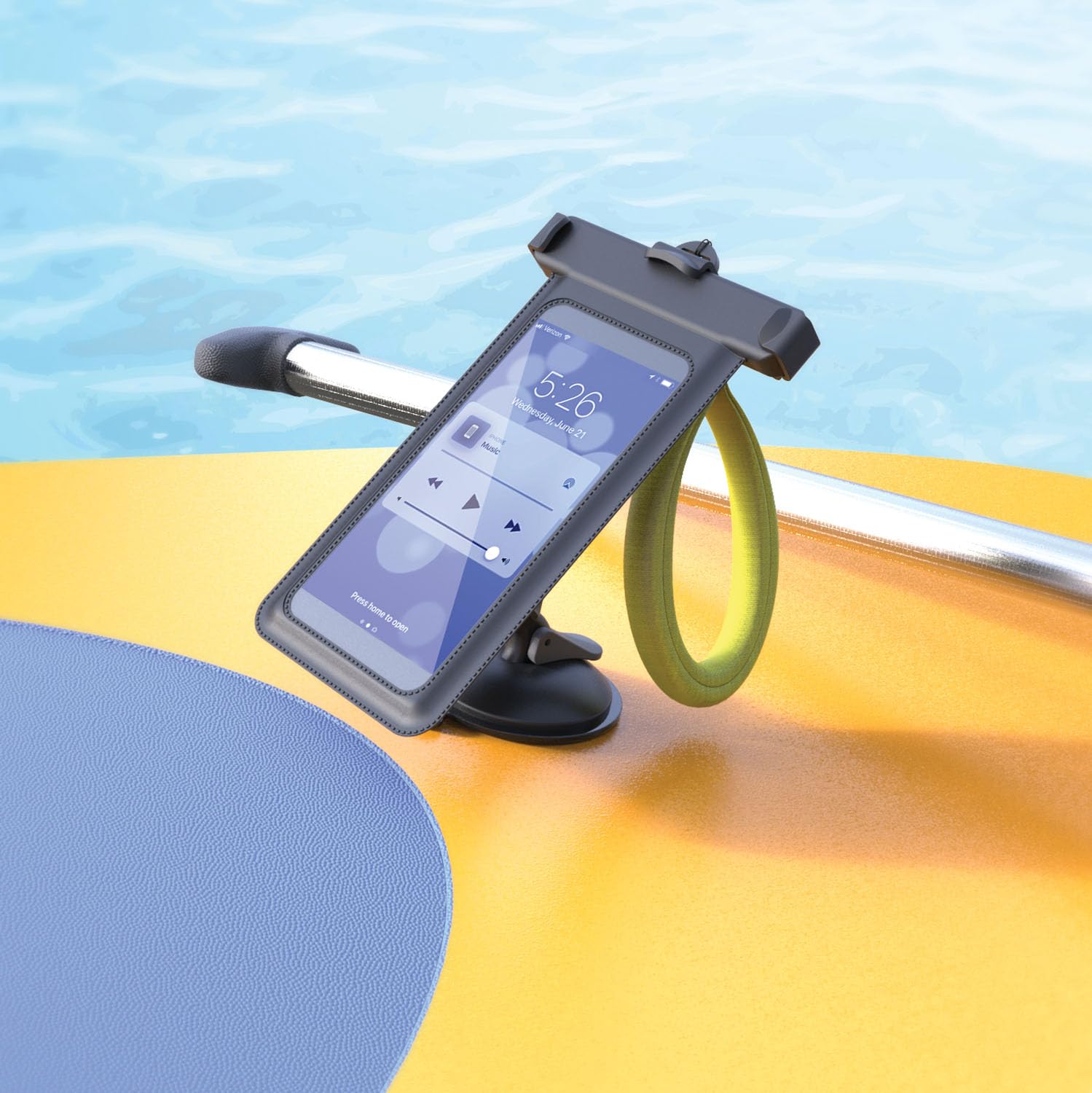Xventure Griplox Waterproof Suction Mount Phone Holder For Marine Boats Iphone X 8 Plus 7 Se 6S 6 5S 5 Samsung Galaxy S9 S8 S7 S