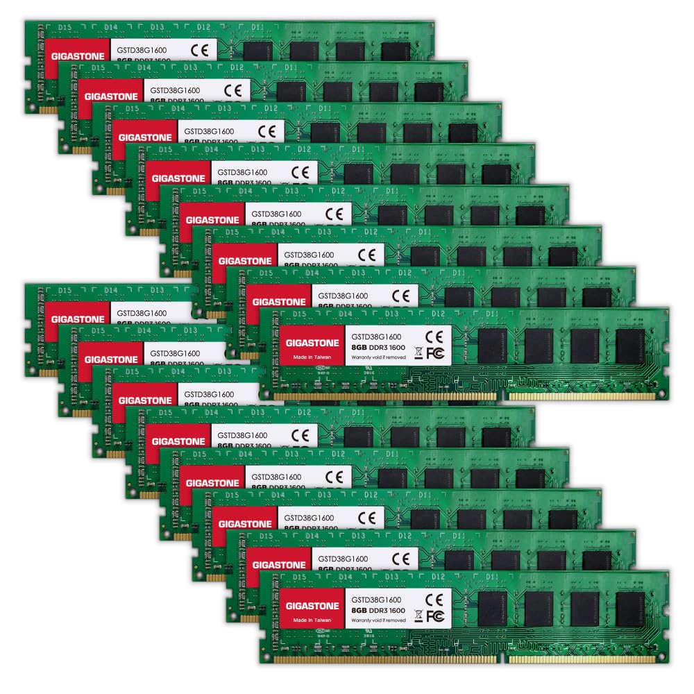 ?Ddr3 Ram? Gigastone 128Gb Kit (16X8Gb) Ddr3/Ddr3L 1600Mhz (1333Mhz) Pc3 12800 (Pc3 10600) Cl11 1.35V/1.5V 2Rx8 Udimm 240 Pin Un