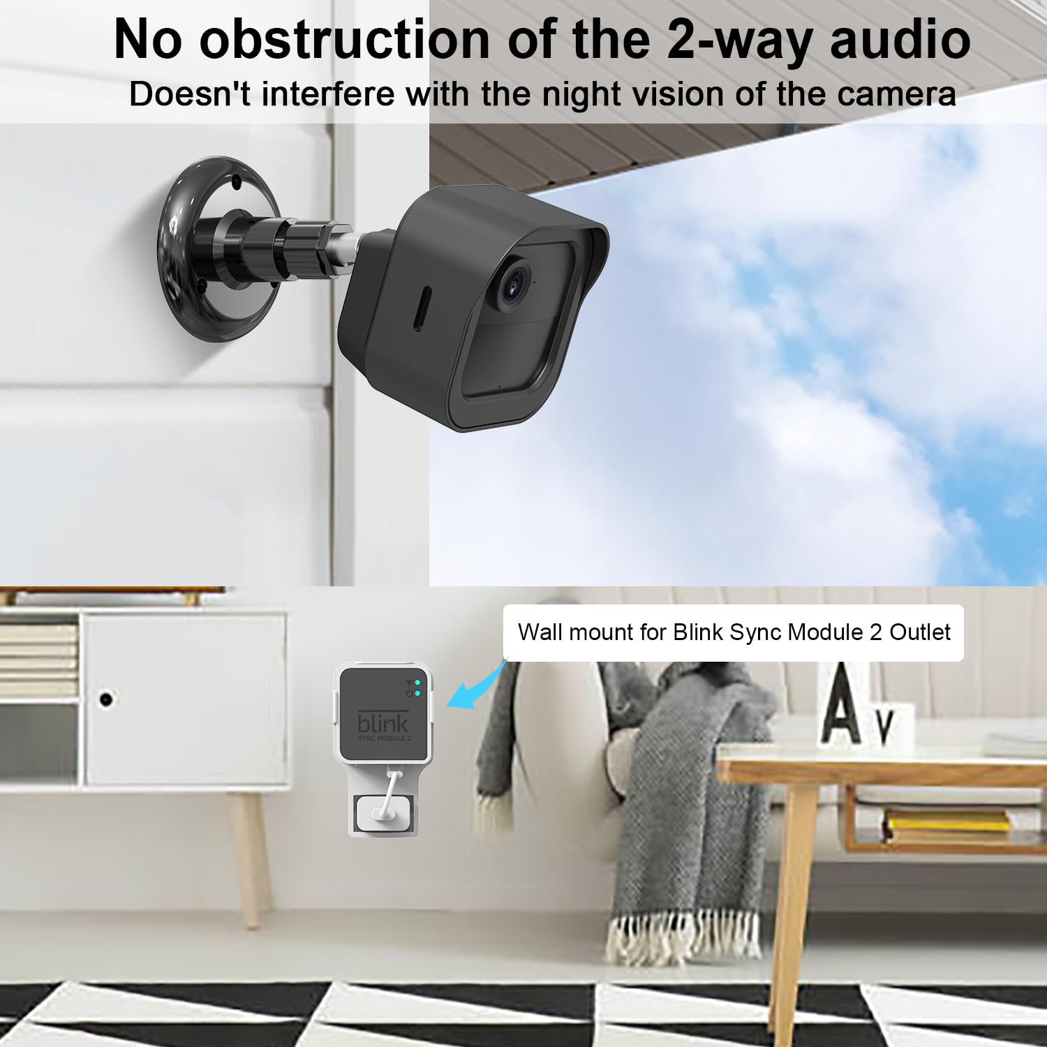 360� Adjustable Mount And Weatherproof Protective Housing For All New Blink Outdoor 4 (4Th Gen) Camera, With Blink Sync Module 2 Outlet Mount   5 Pack (Blink Camera & Sync Module Not Included)