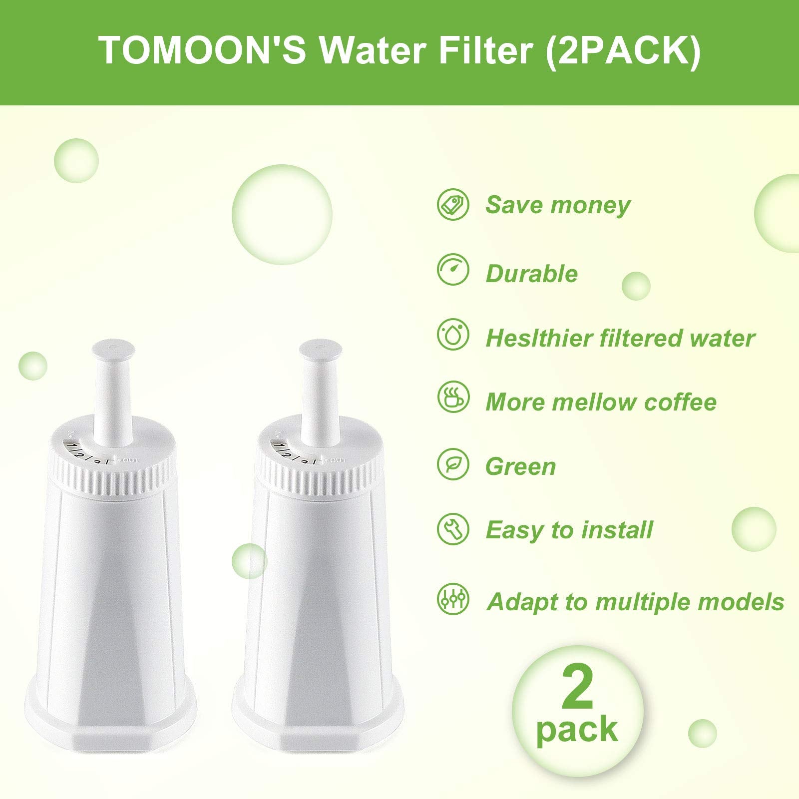 Bes880 Water Filter For Breville Espresso Machine Compatible With Breville Touch Bes880,Breville Oracle Touch Bes990,Breville Ba