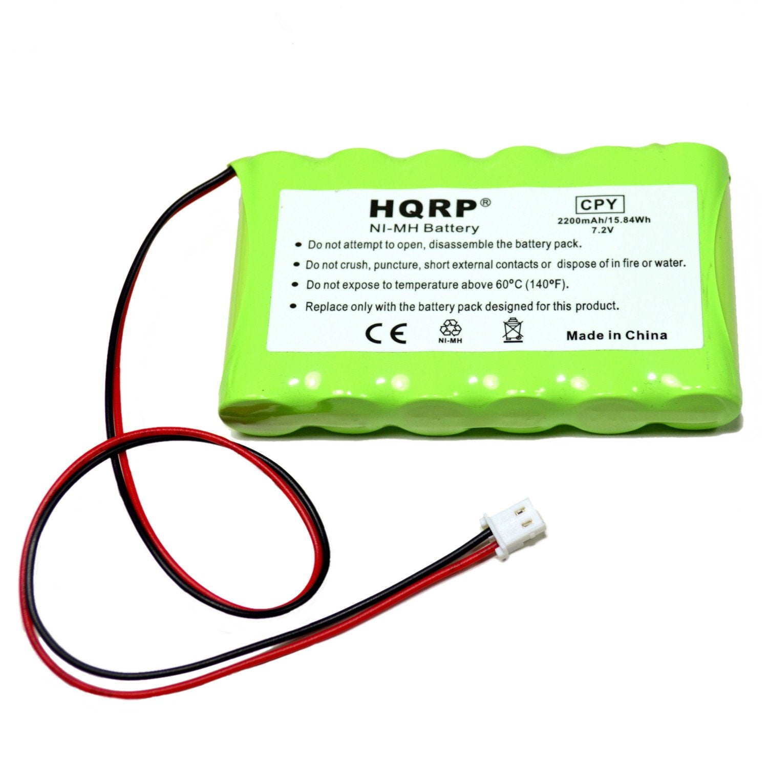 Hqrp Battery 2200Mah Compatible With Ademco Honeywell Lynx Lynxrchkithc Lynxrchkit Hc K5109 781410403291 55026089 Walynx Rchb Sc Walynxrchbsc Lynxrchkit Sc Replacement