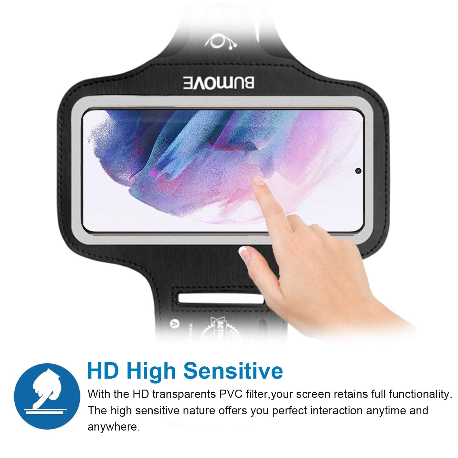 Bumove Phone Running Armband For Samsung Galaxy S24+/S23+/S22+, S20 Fe/S21 Fe, S24 Plus, S23 Plus Gym Workouts Sports Arm Band,