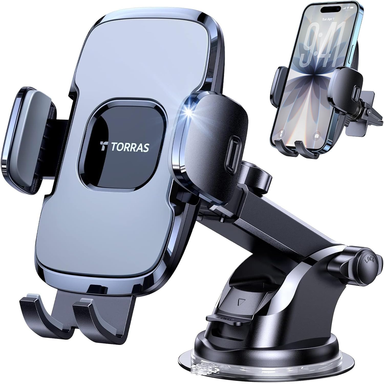 TORRAS Military-Grade Phone Holders for Your Car?96+LBS Strongest Suction?Car Phone Holder Mount, Ultra-Durable Cell Phone Car M