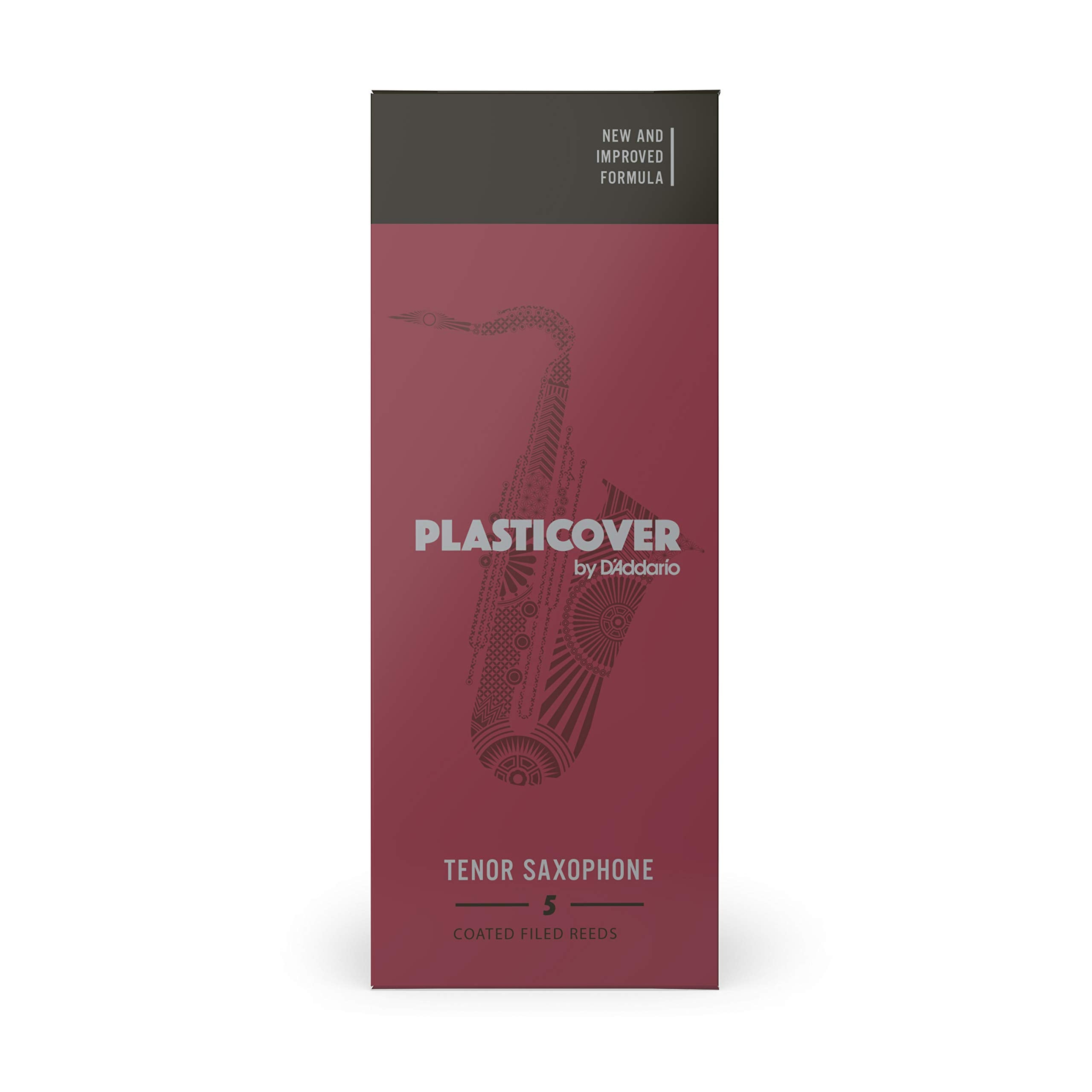 D'Addario Rico Plasticover Tenor Sax Reeds, Strength 1.5, 5 Pack