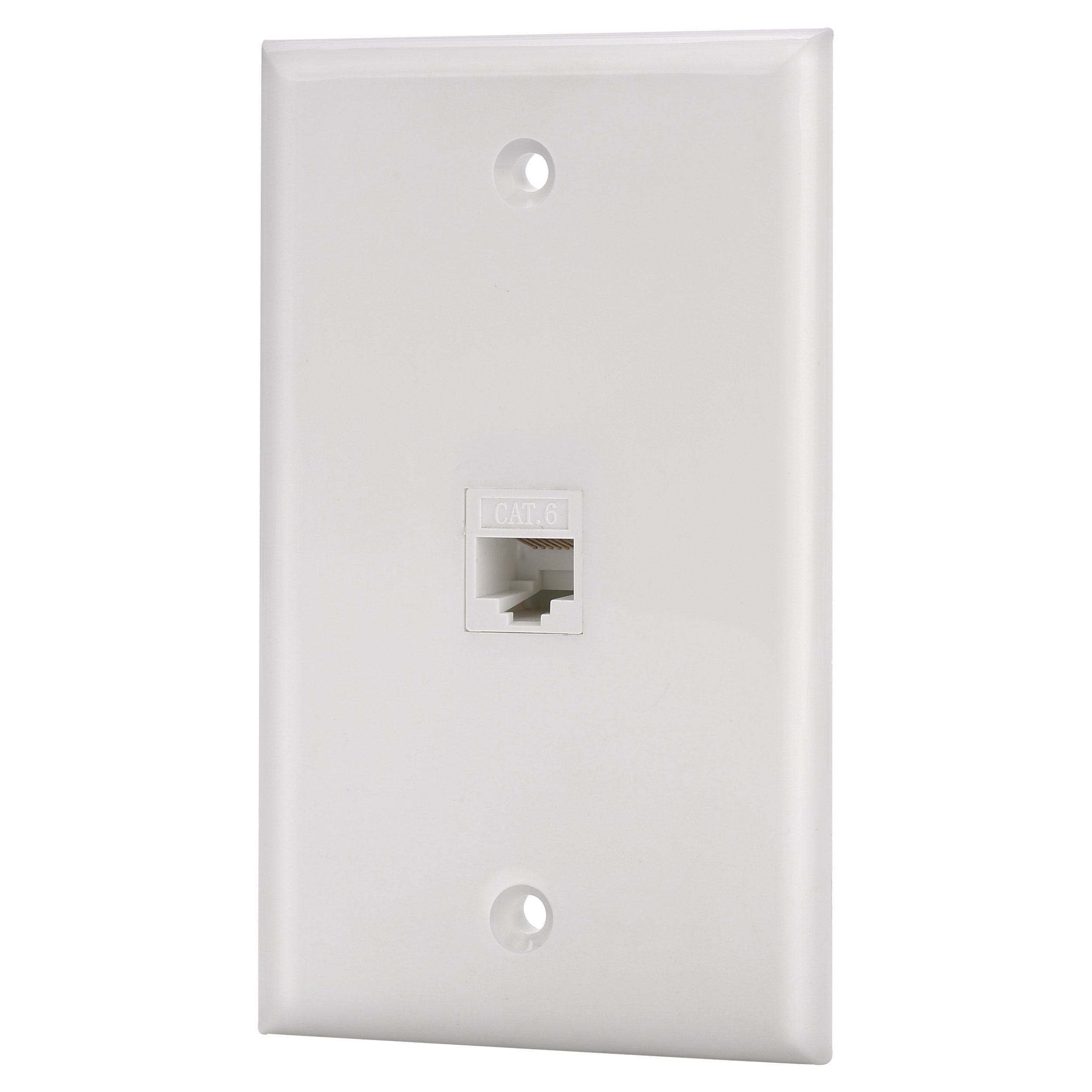 Ibl 1 Port Cat6 Keystone Ethernet Female To Female Wall Plate White