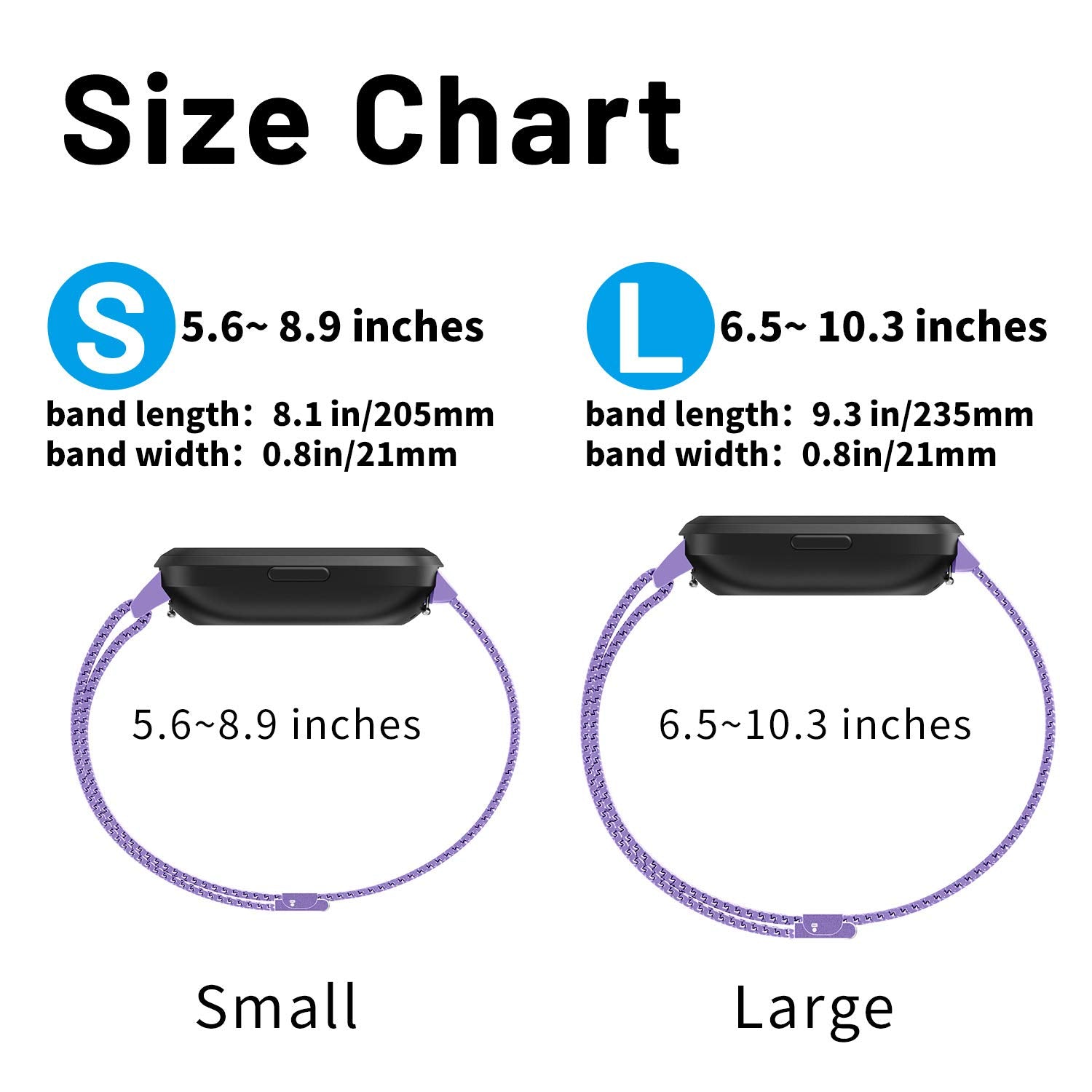 Limque Magnetic Bands Compatible With Fitbit Versa/Versa 2/Versa Lite/Se, Women Men Metal Adjustable Replacement Wristband For F