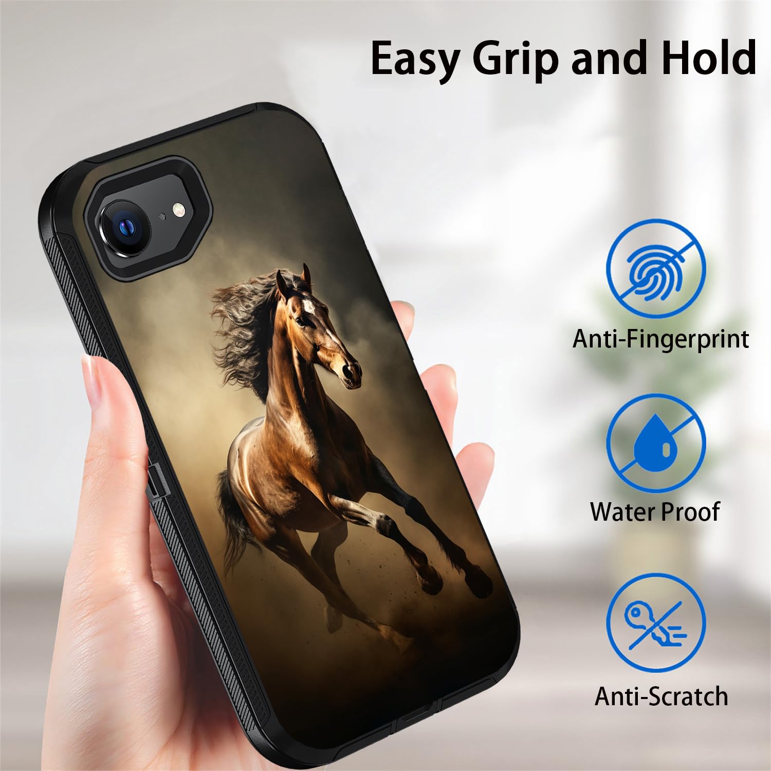 Stmedazm For Iphone 16E Case, Military Grade Heavy Duty [3-Layer] Dustproof Shockproof Full-Body Phone Protective Case For Iphon