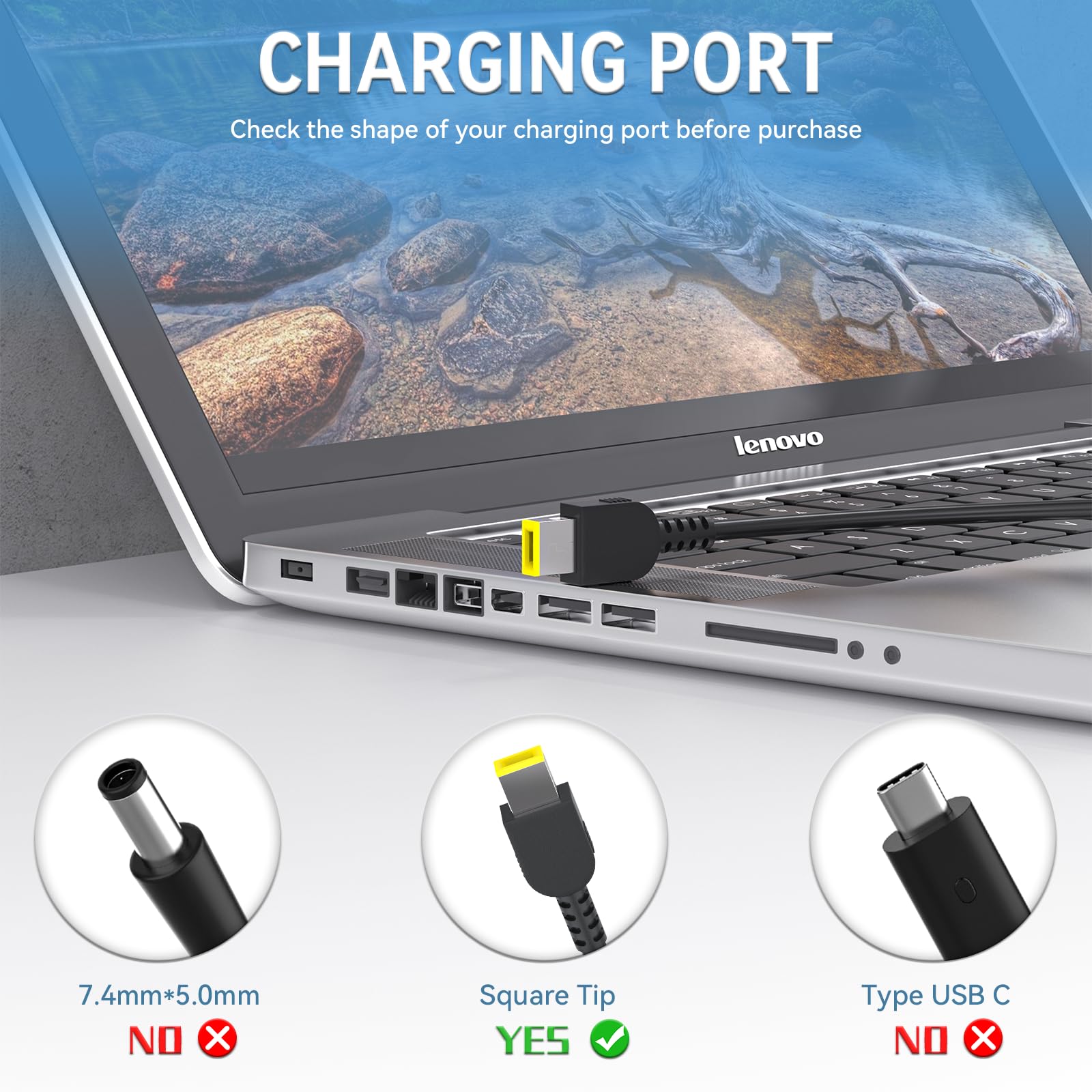 45W Laptop Charger Ac Adapter For Lenovo Thinkpad E431 E440 E450 T430 T440 T450 X240 X250 G40 G50 G51;Adlx45Ncc2A Adlx45Nlc2A Adlx45Ncc3A Adlx45Ndc3A Adlx45Nlc3A Power Supply Cord