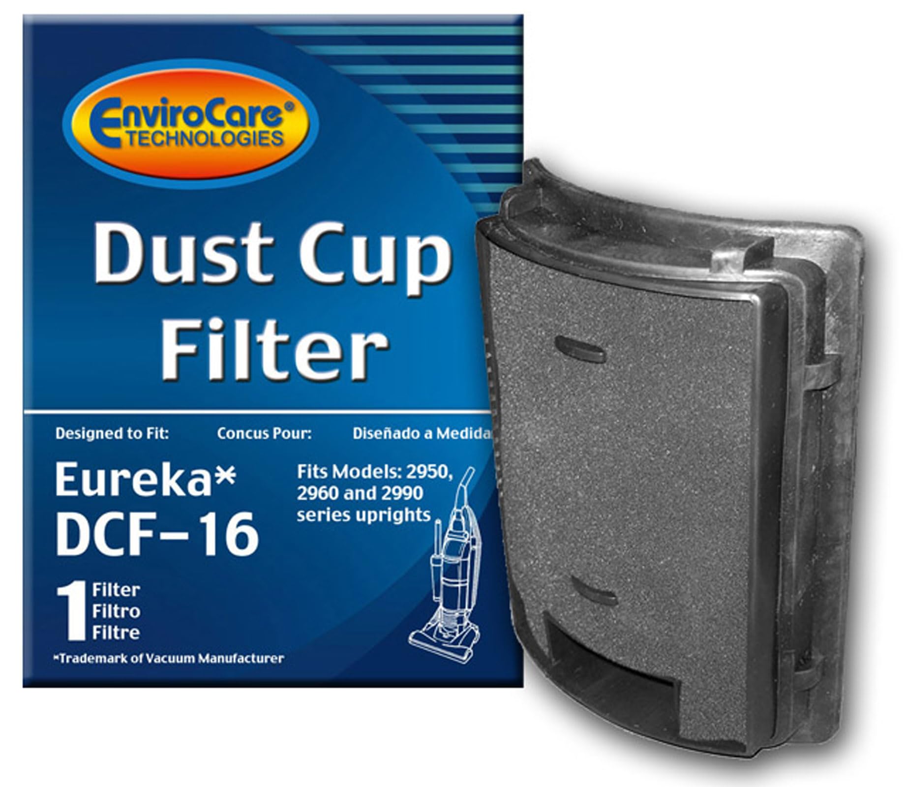 Envirocare Replacement Dust Cup Filter Designed To Fit Eureka Style Dcf 16 Filter