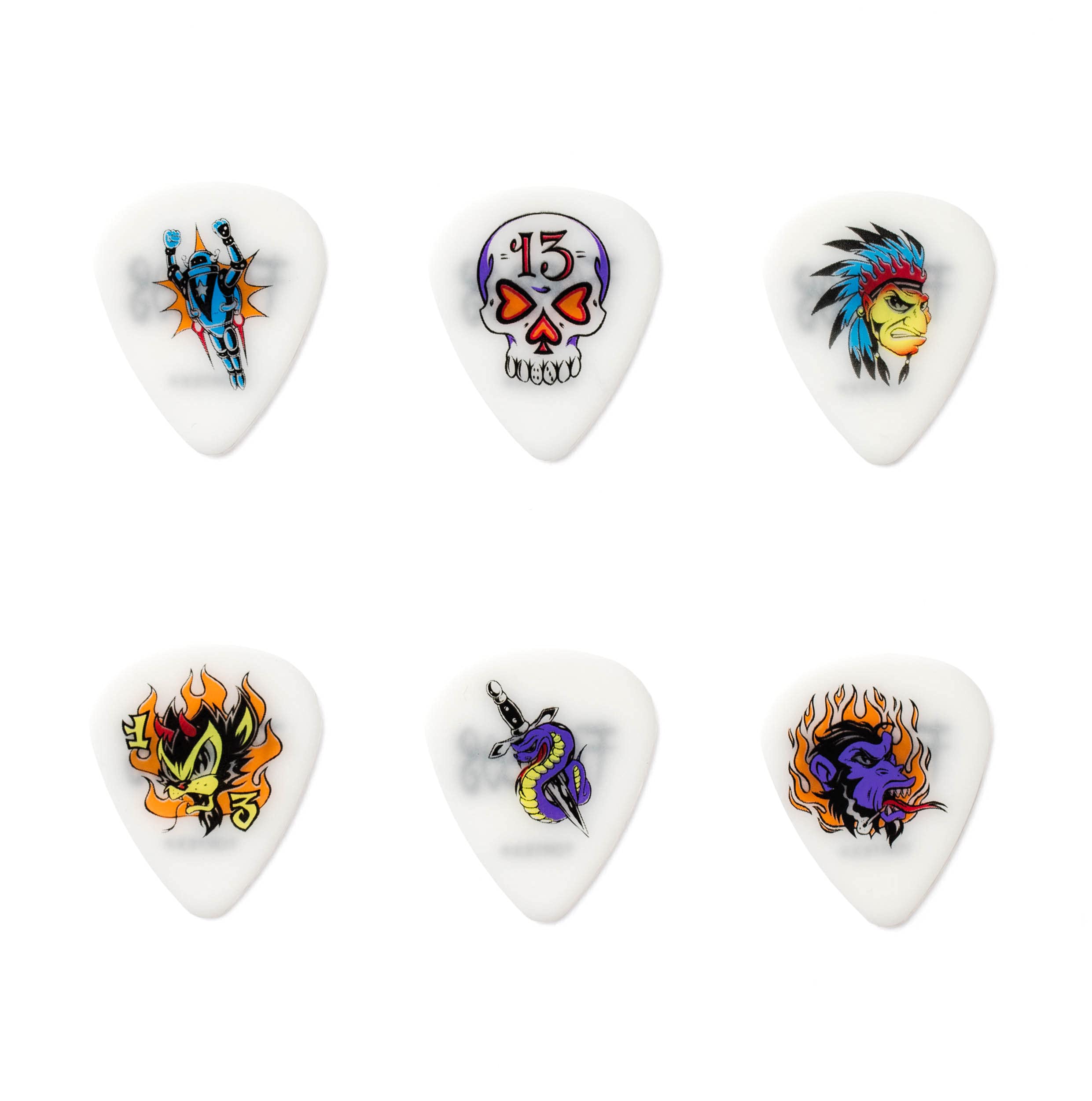 Jim Dunlop Bl100P 6Piece 0.6Mm Guitar Pick Set, Multicolour
