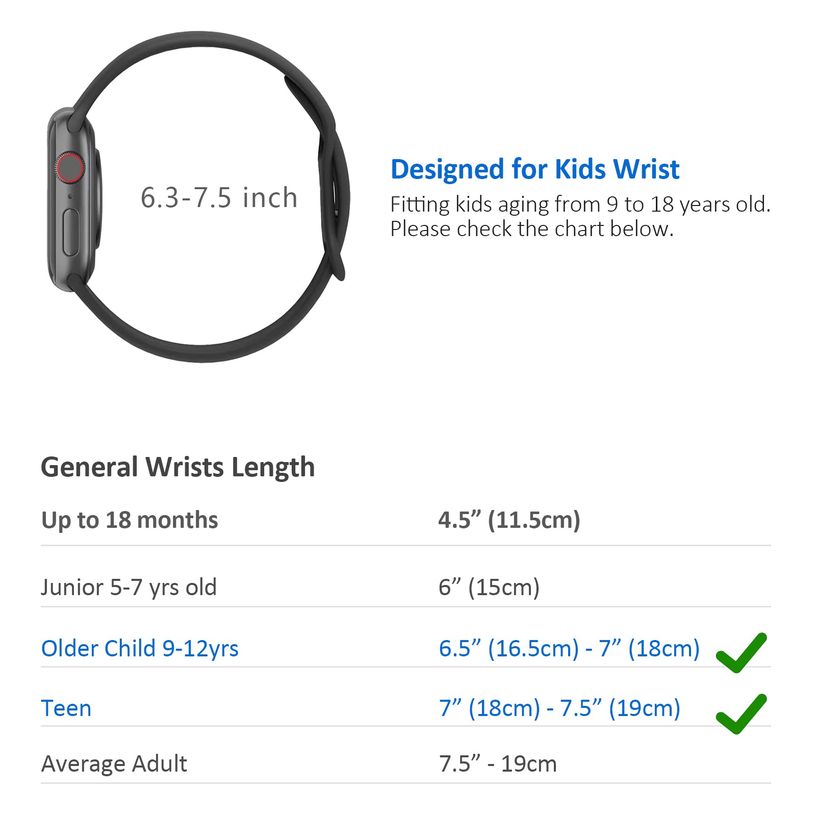Newjourney Compatible With Kids Apple Watch Band 38Mm 40Mm 41Mm & 42Mm 44Mm 45Mm For Boys Girls, Breathable Soft Silicone Sport