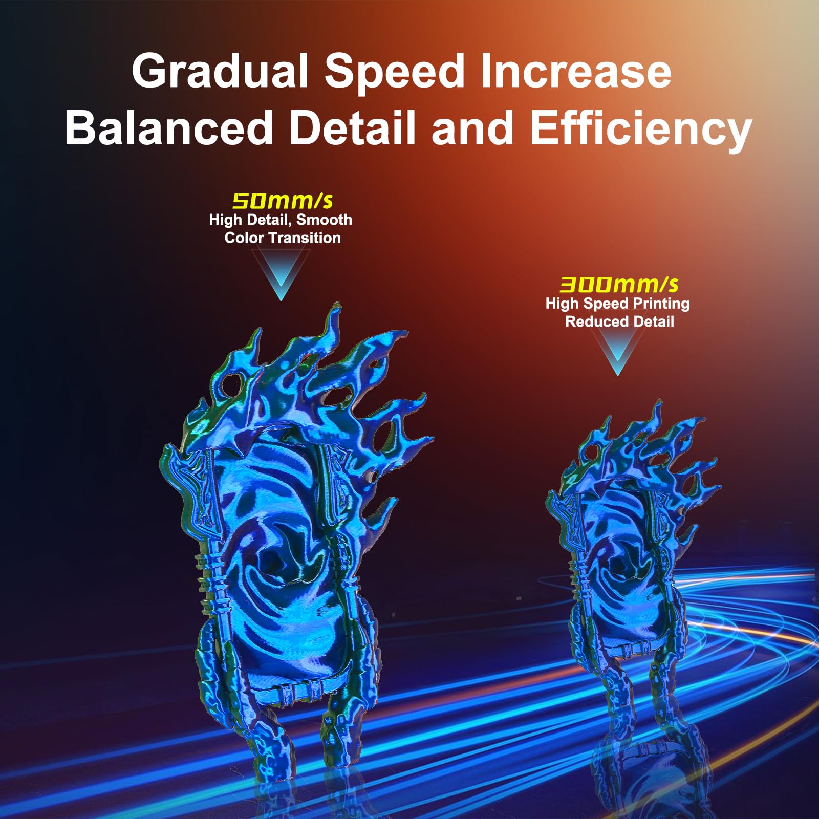 Eryone Silk Tri Color Coextrusion Pla Filament,3D Printer 1.75Mm,+/ 0.03Mm, Triple Color Filament 1Kg(2.2Lbs), Silk Red Gold Bla