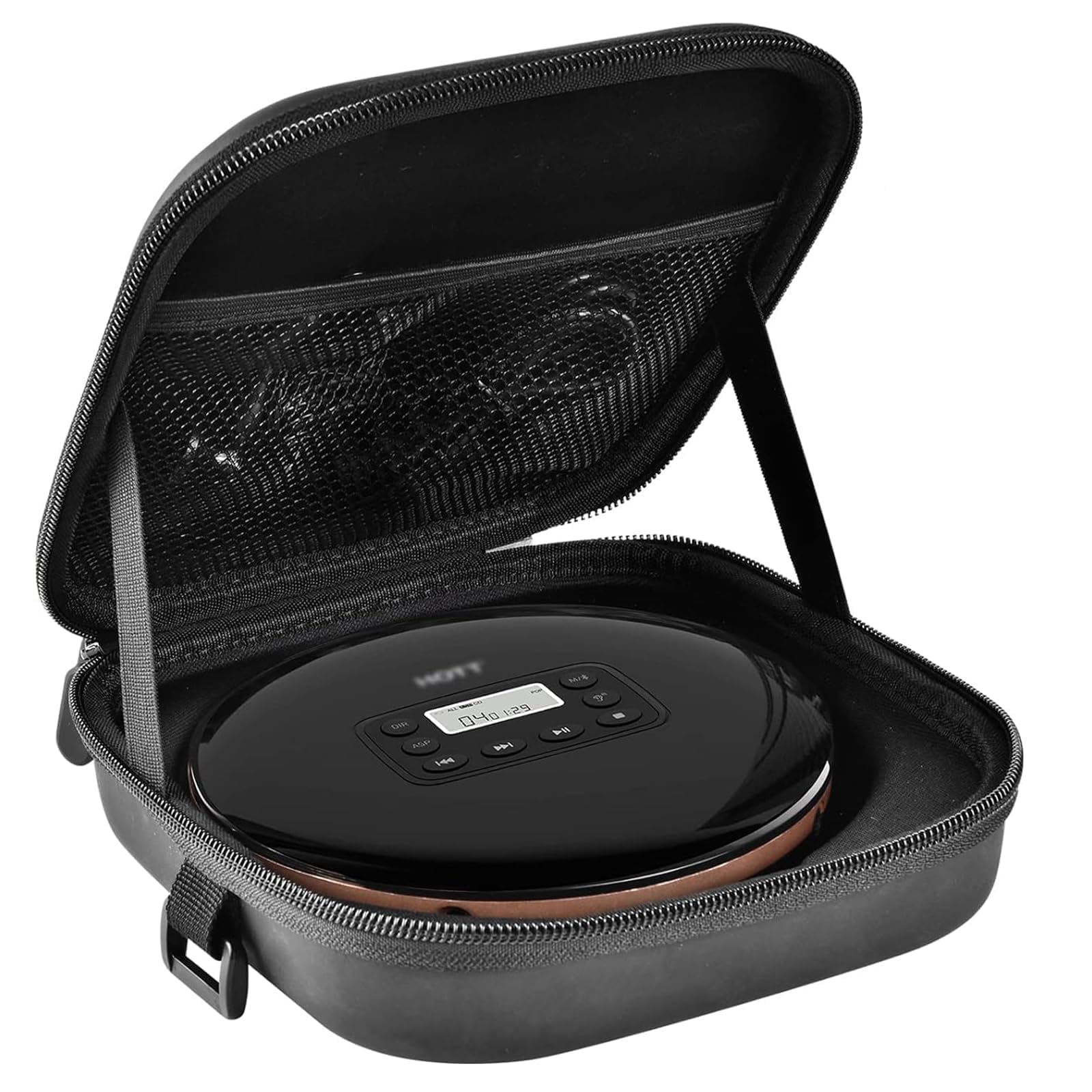 Ankhoh Portable Cd Player Case, Travel Carrying Holder Case For Walkman Discman With Cd Earphone&Cable Accessories Storage, Comp