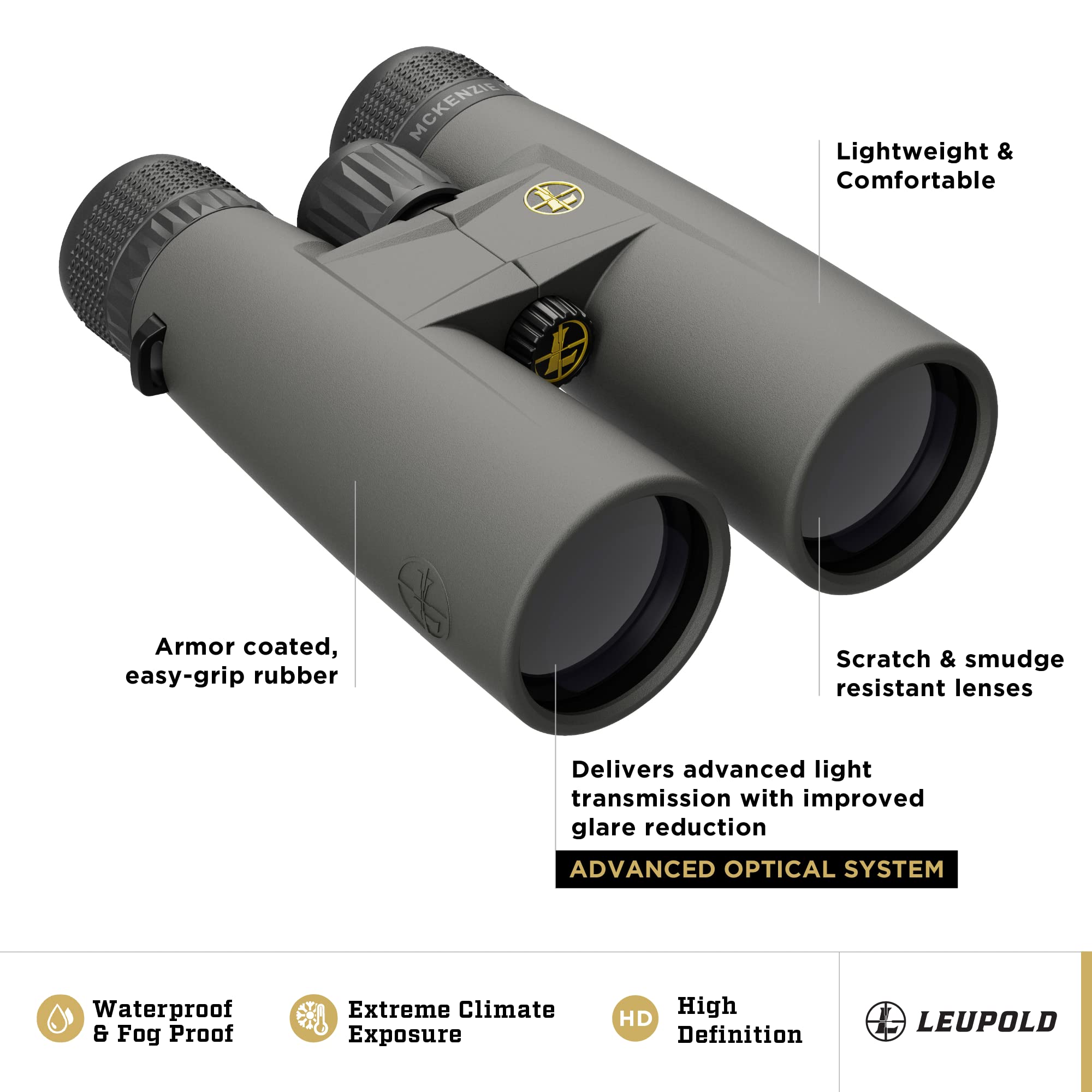 Leupold Bx 1 Mckenzie Hd Binoculars, 8X42Mm (181172)
