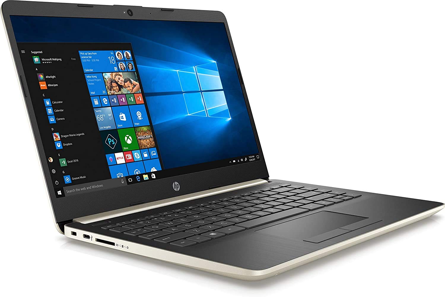 HP 2019 14' Laptop   Intel Core i3   8GB Memory   128GB Solid State Drive   Ash Silver Keyboard Frame (14 CF0014DX)