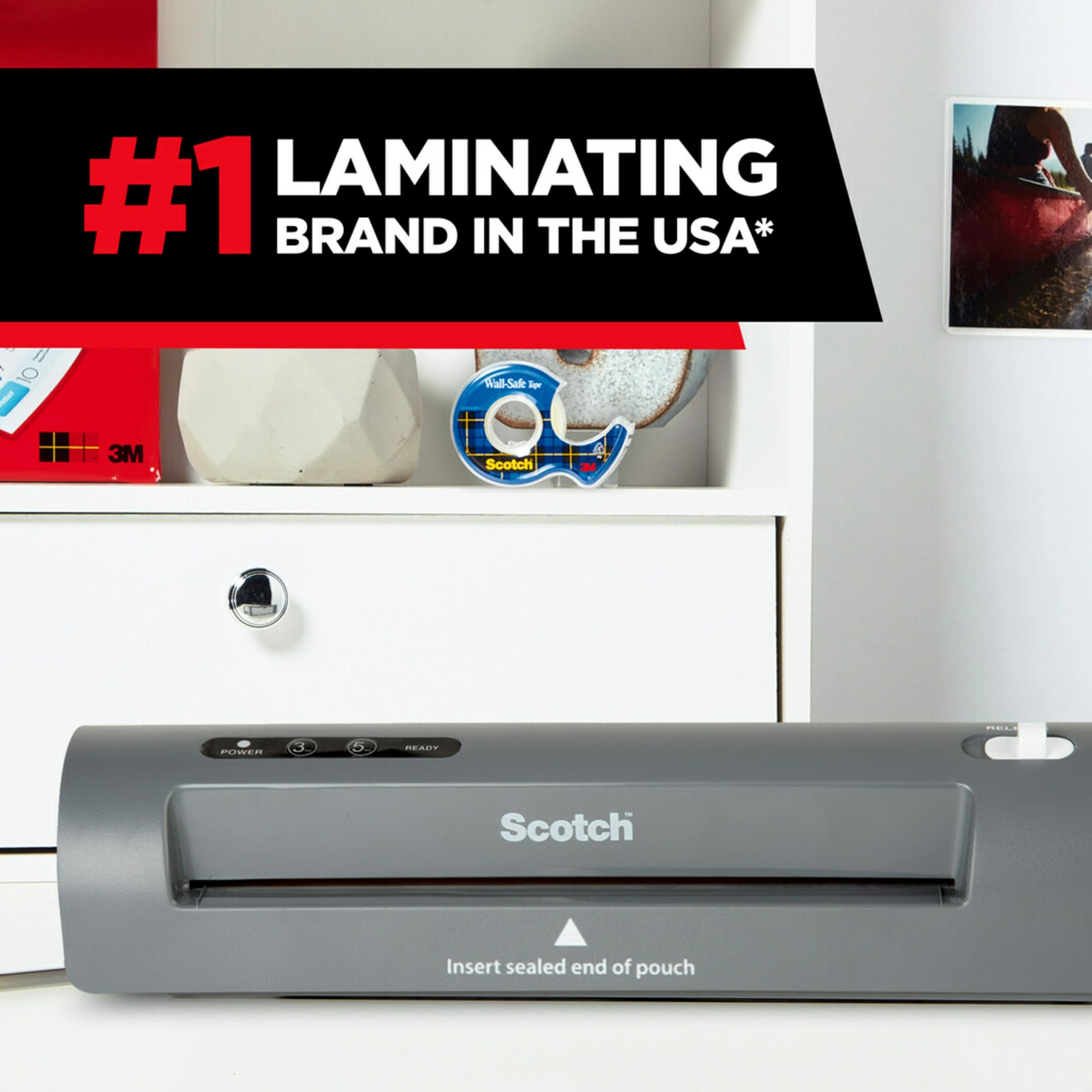 Scotch Tl901X Thermal Laminator, 1 Laminating Machine, Gray, Laminate Recipe Cards, Photos And Documents, For Home, Office Or School Supplies, 9 In.