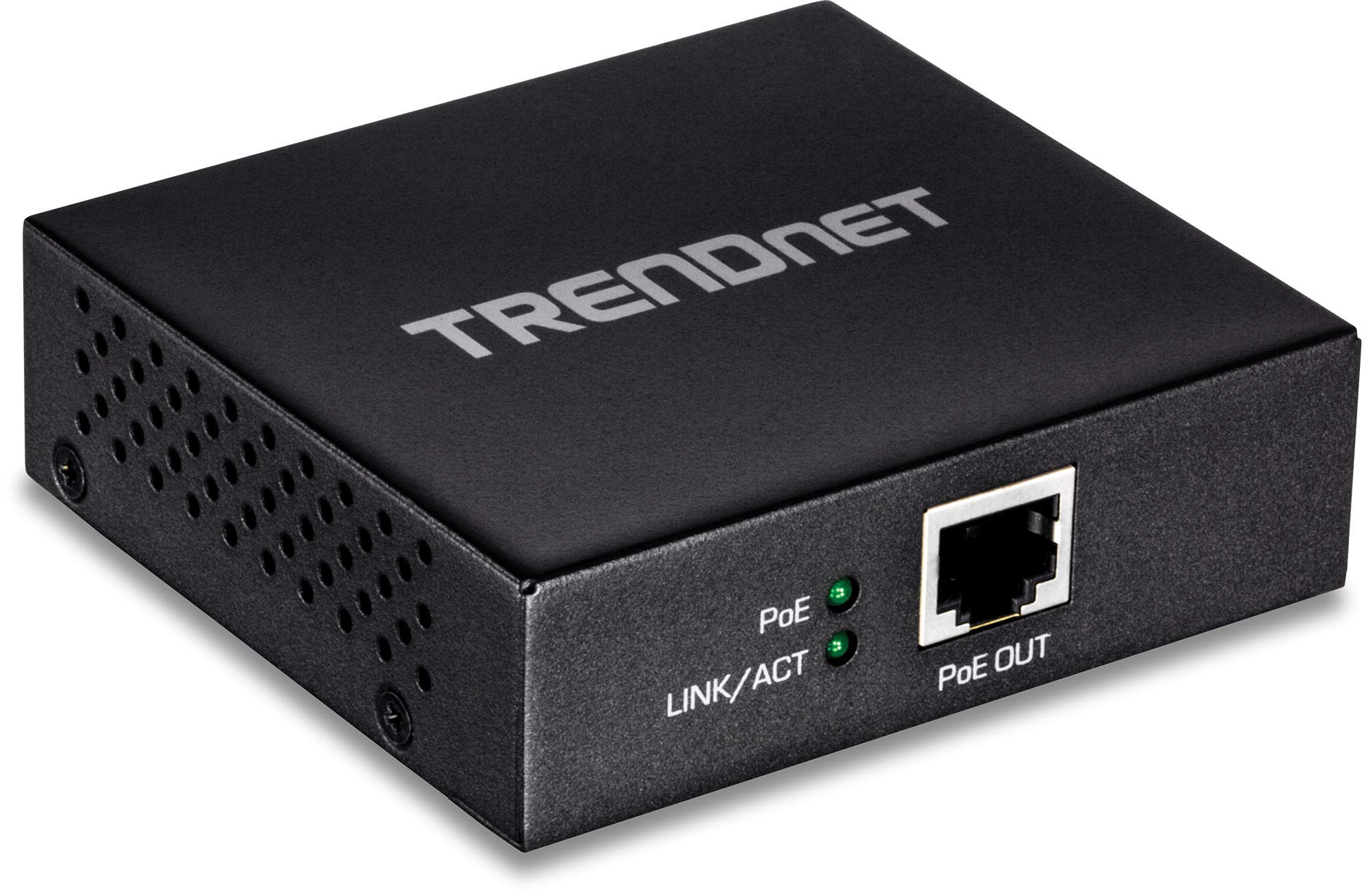 TRENDnet Gigabit PoE+ Extender, TPE-E100, Repeater, Amplifier, NDAA Compliant, Extends 100m up to 200m (656 ft), Supports (15.4W