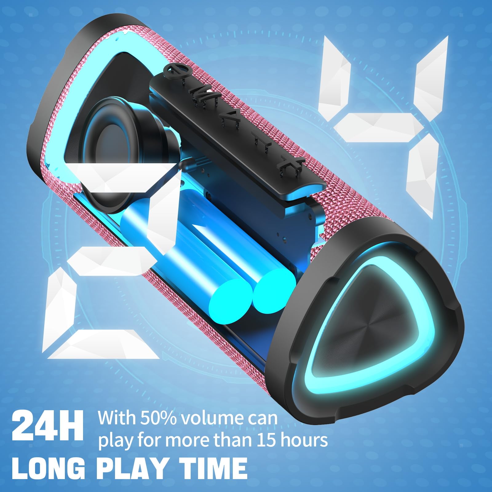 Vanzon Bluetooth Speakers V40 Portable Wireless Speaker V5.0 With 24W Loud Stereo Sound, Tws, 24H Playtime & Ipx7 Waterproof, Su