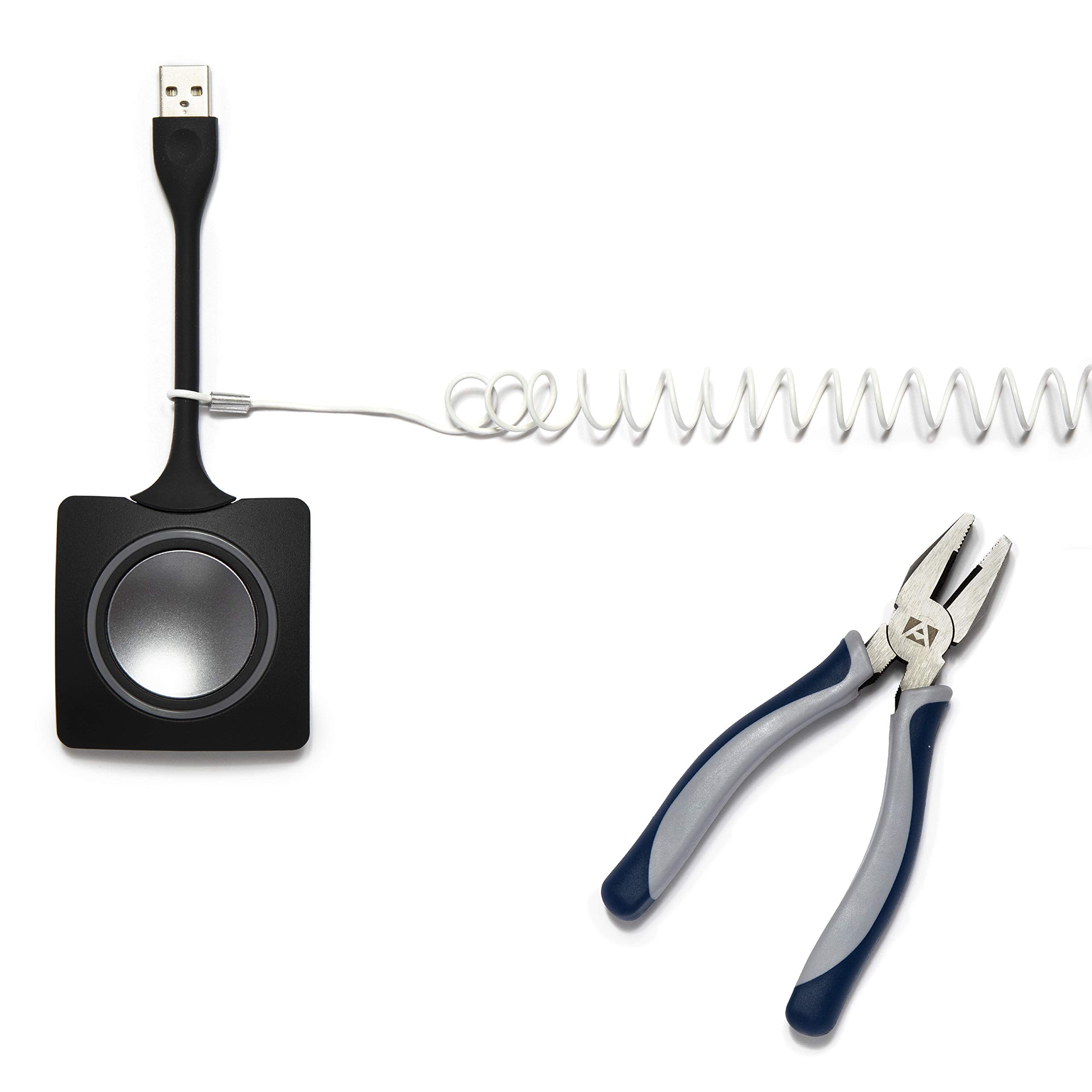 Tetherties Coils 5 Pack   Extendable, Expandable, Retractable Cable Tethers, Anti Theft Cable Locks, Security Cable With Nylon Coated Stainless Steel Wire, Free Crimping Tool, Secure Devices