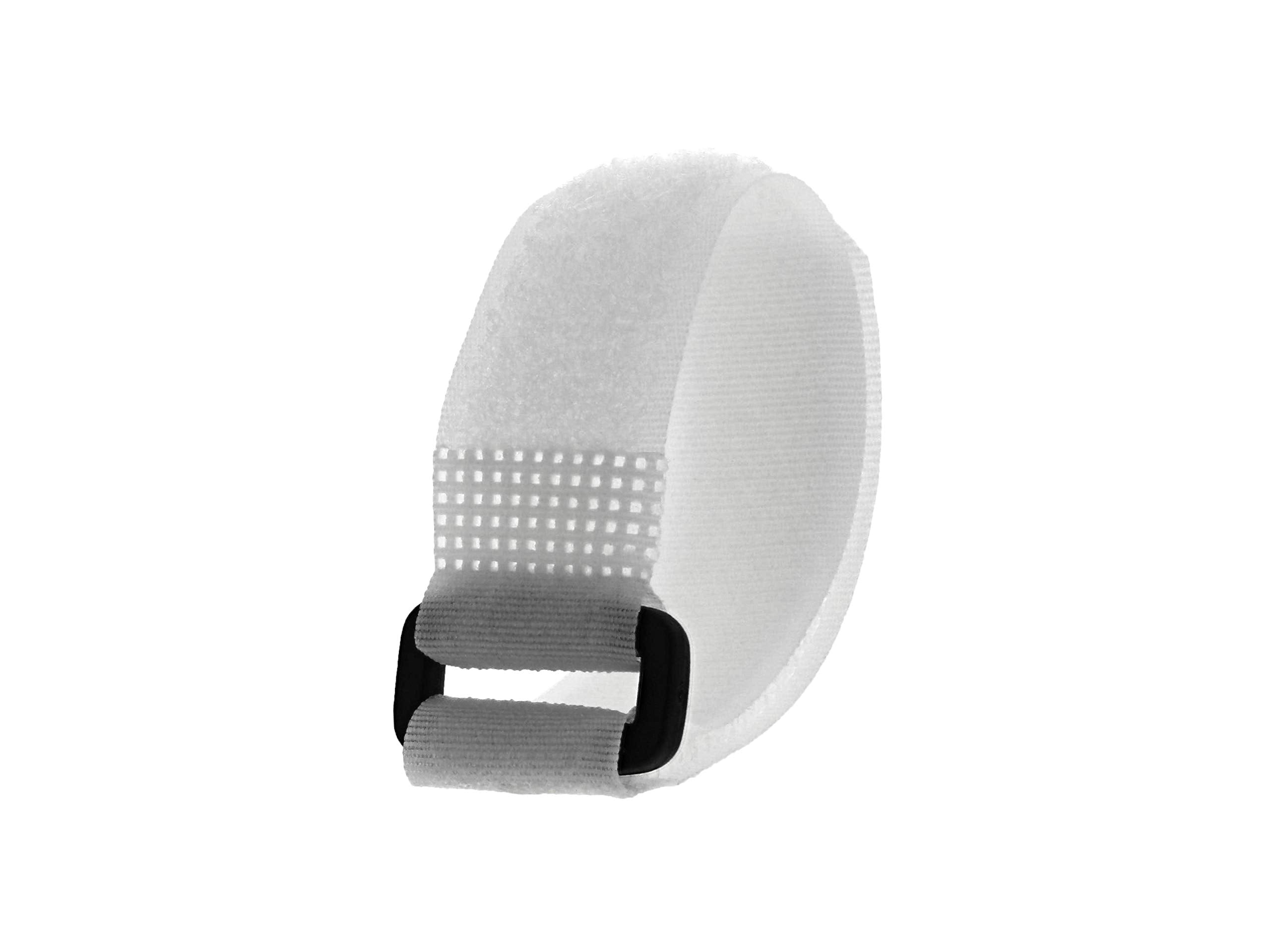 8 Inch White Cinch Strap - 5 Pack