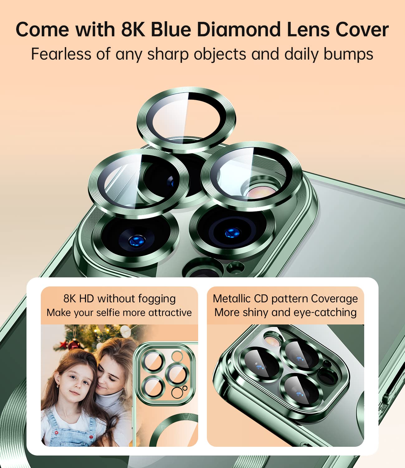 Jueshituo Magnetic Clear For Iphone 14 Pro Max Case With Full Camera Protection, No.1 Strong N52 Magnets, For Iphone 14 Promax C