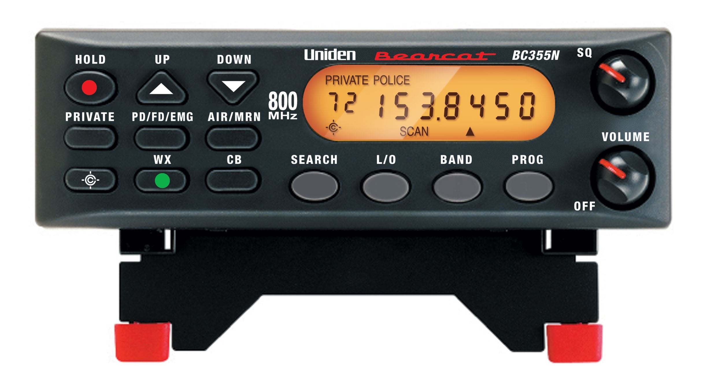 Uniden Bc355N 800 Mhz 300 Channel Base/Mobile Scanner, Close Call Rf Capture, Pre Programmed Search       Action       Bands To 