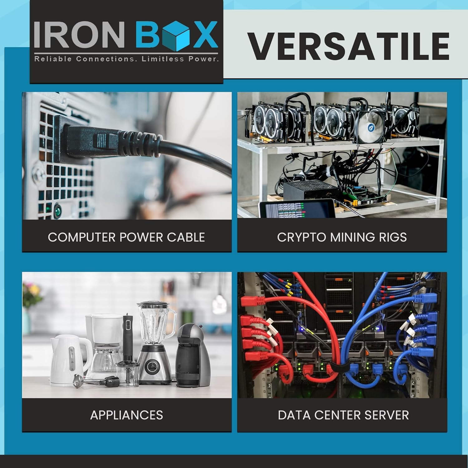 Nema L6 20 Extension Cord   20A/250V, 12/3 Sjoow   Iron Box Part # Ibx 4803 (50 Ft, Build)