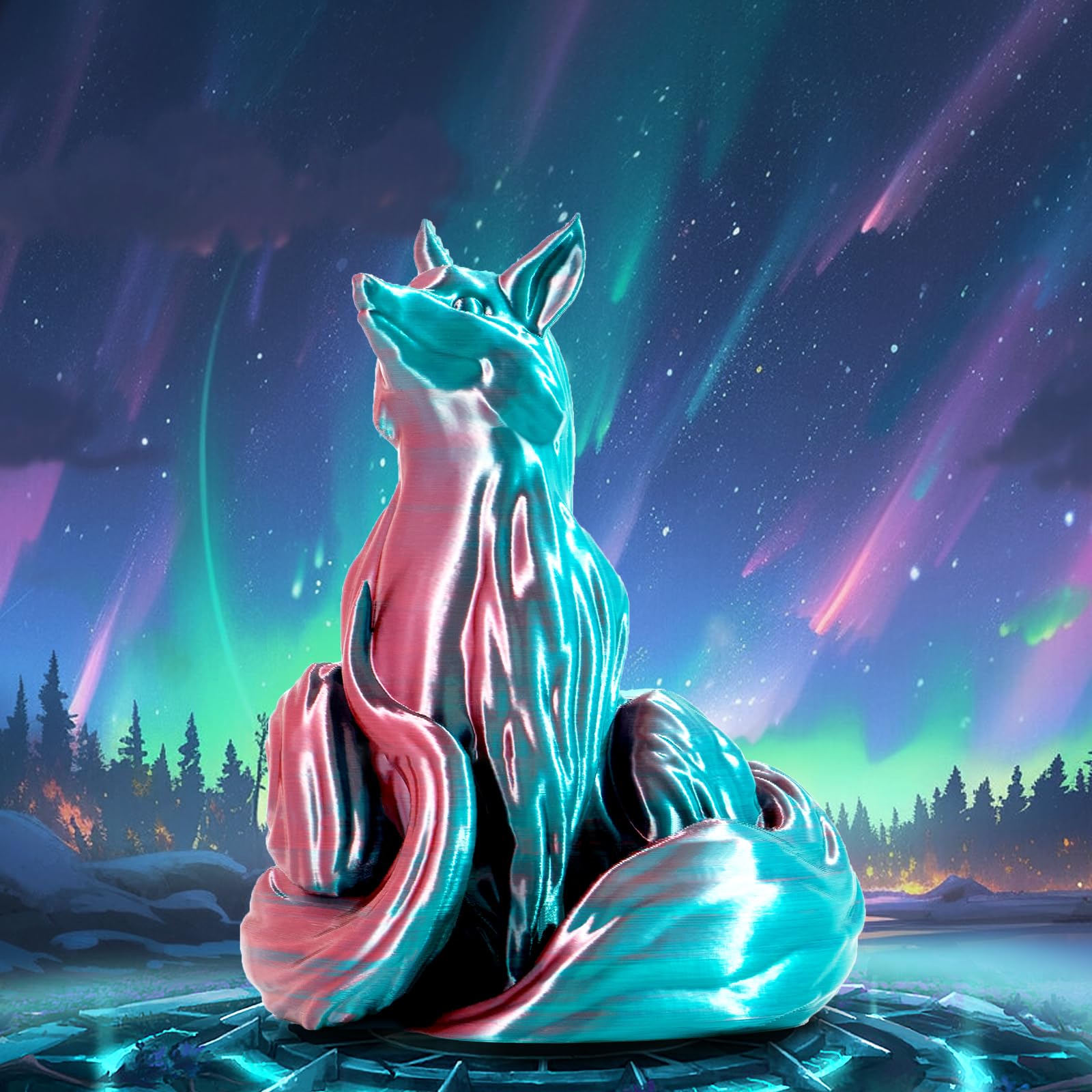 Eryone Silk Dual Color Filament Pla 3D Printer 1.75Mm +/  0.03Mm, Coextrusion Filament Pla Shiny Filament 1Kg(2.2Lbs), Teal&Oran